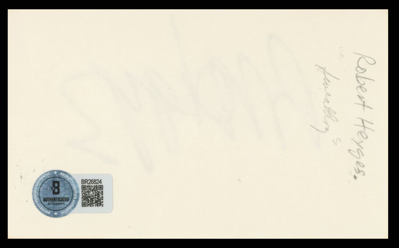 Robert Hegyes Welcome Back, Kotter Authentic Signed 3x5 Index Card BAS #BR26824