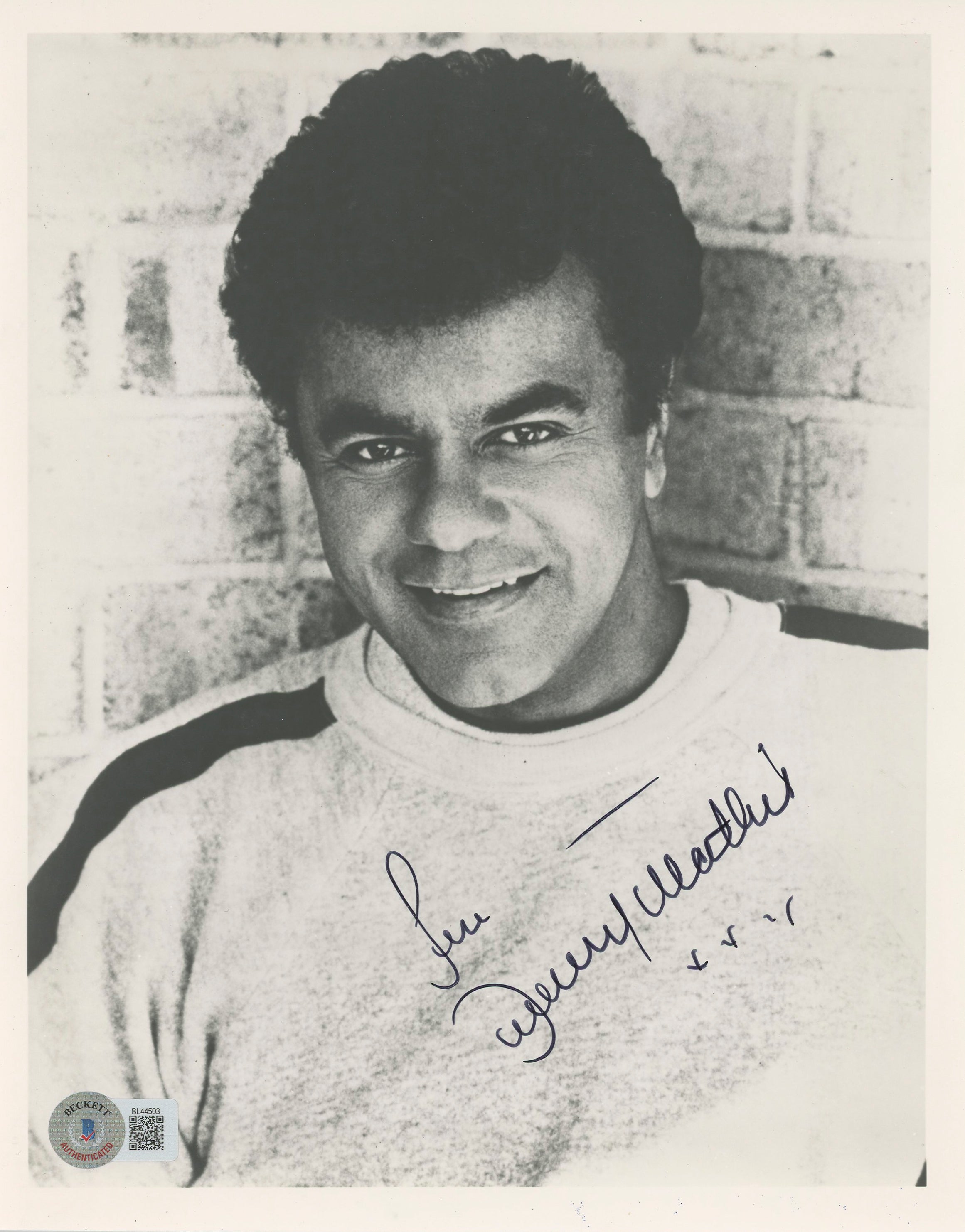 Johnny Mathis Musician Authentic Signed 8x10 Photo Autographed BAS #BL44503