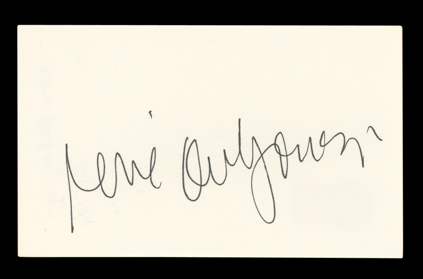 René Auberjonois Star Trek Signed 3x5 Index Card Autographed BAS #AD70184