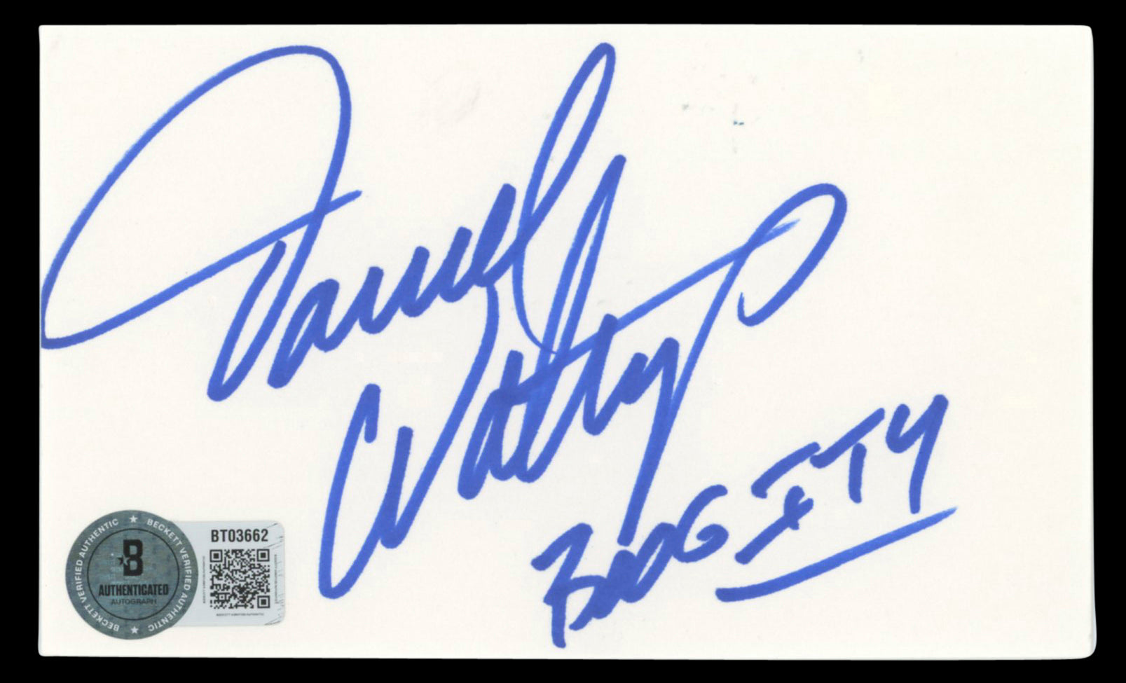 Darrell Waltrip NASCAR Authentic Signed 3x5 Index Card Autographed BAS #BT03662