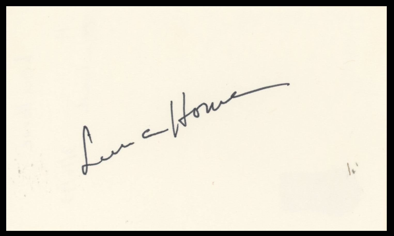 Lena Horne Panama Hattie Authentic Signed 3x5 Index Card BAS #BR26828