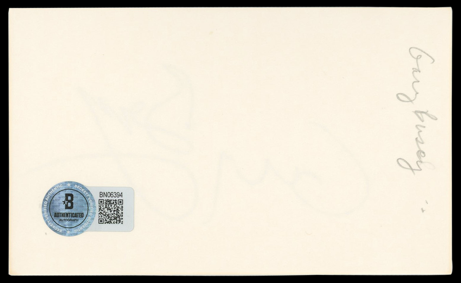 Gary Busey Point Break Authentic Signed 3x5 Index Card Autographed BAS #BN06394