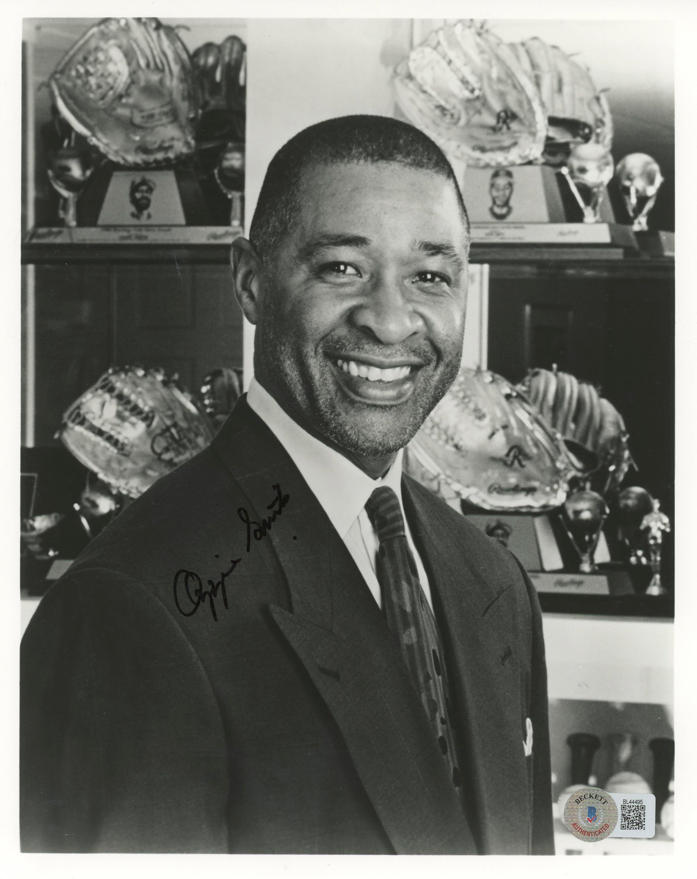 Cardinals Ozzie Smith Authentic Signed 8x10 Black & White Photo BAS #BL44495