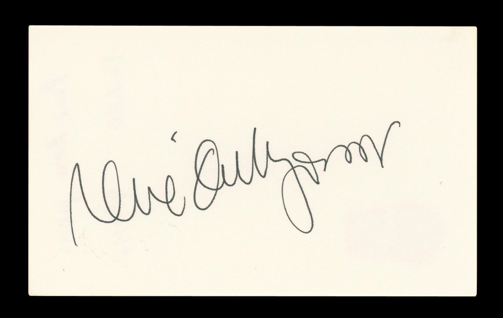 René Auberjonois Star Trek Signed 3x5 Index Card Autographed BAS #AD70188