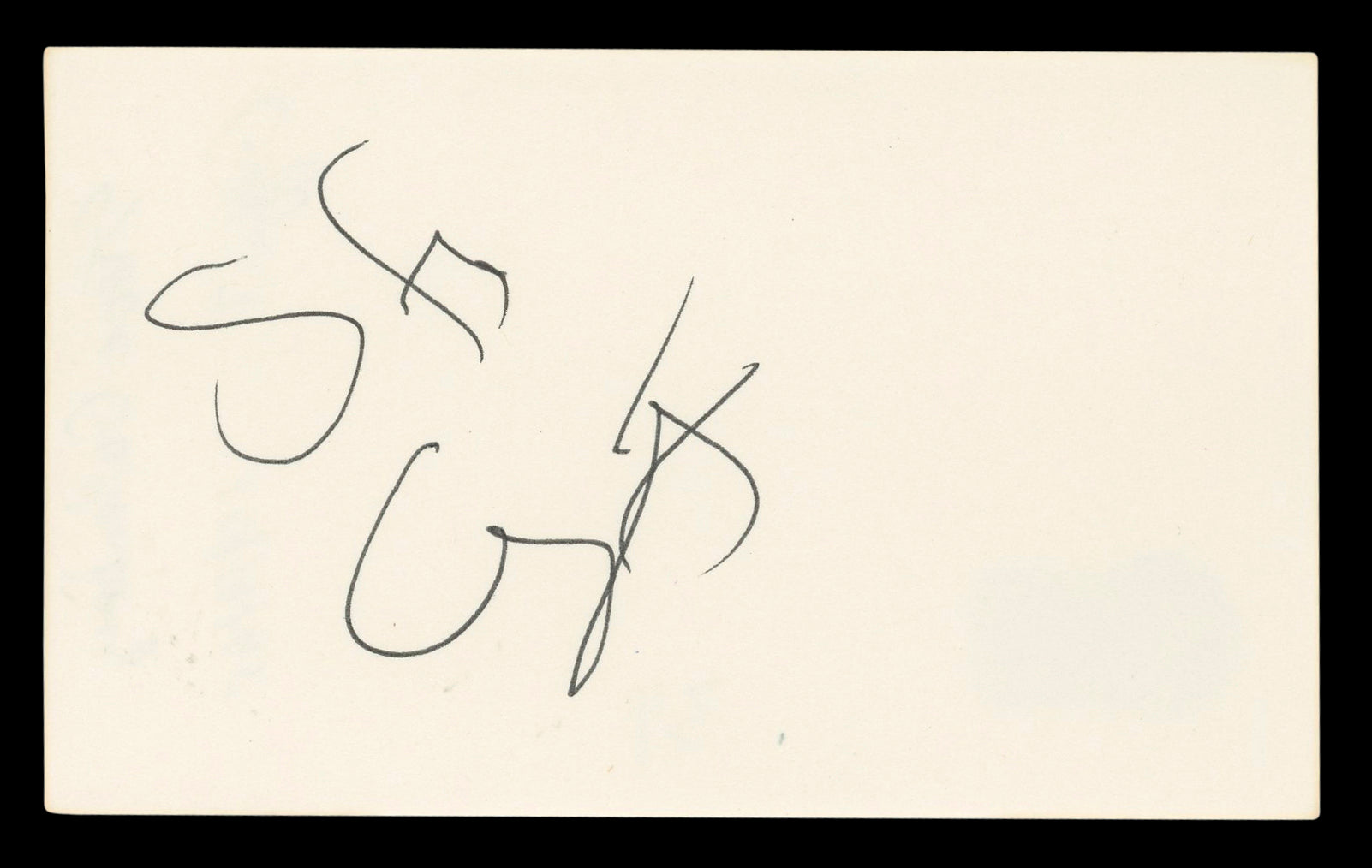 Steve Guttenberg Police Academy Authentic Signed 3x5 Index Card BAS #BL98471