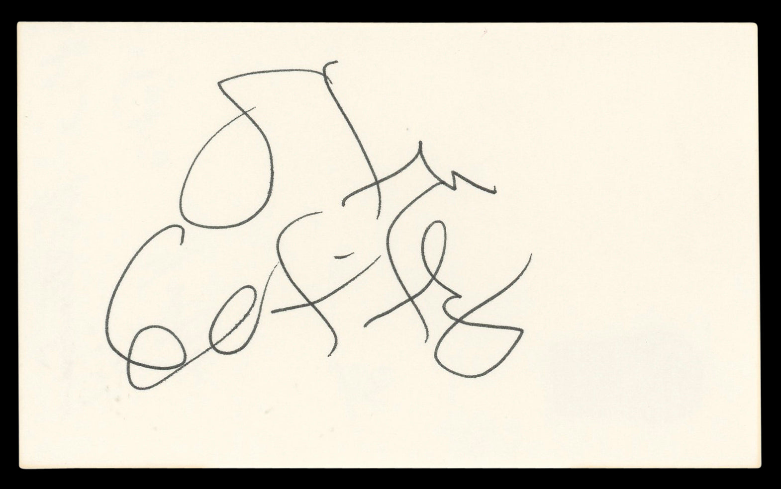 Steve Guttenberg Police Academy Authentic Signed 3x5 Index Card BAS #BL98470