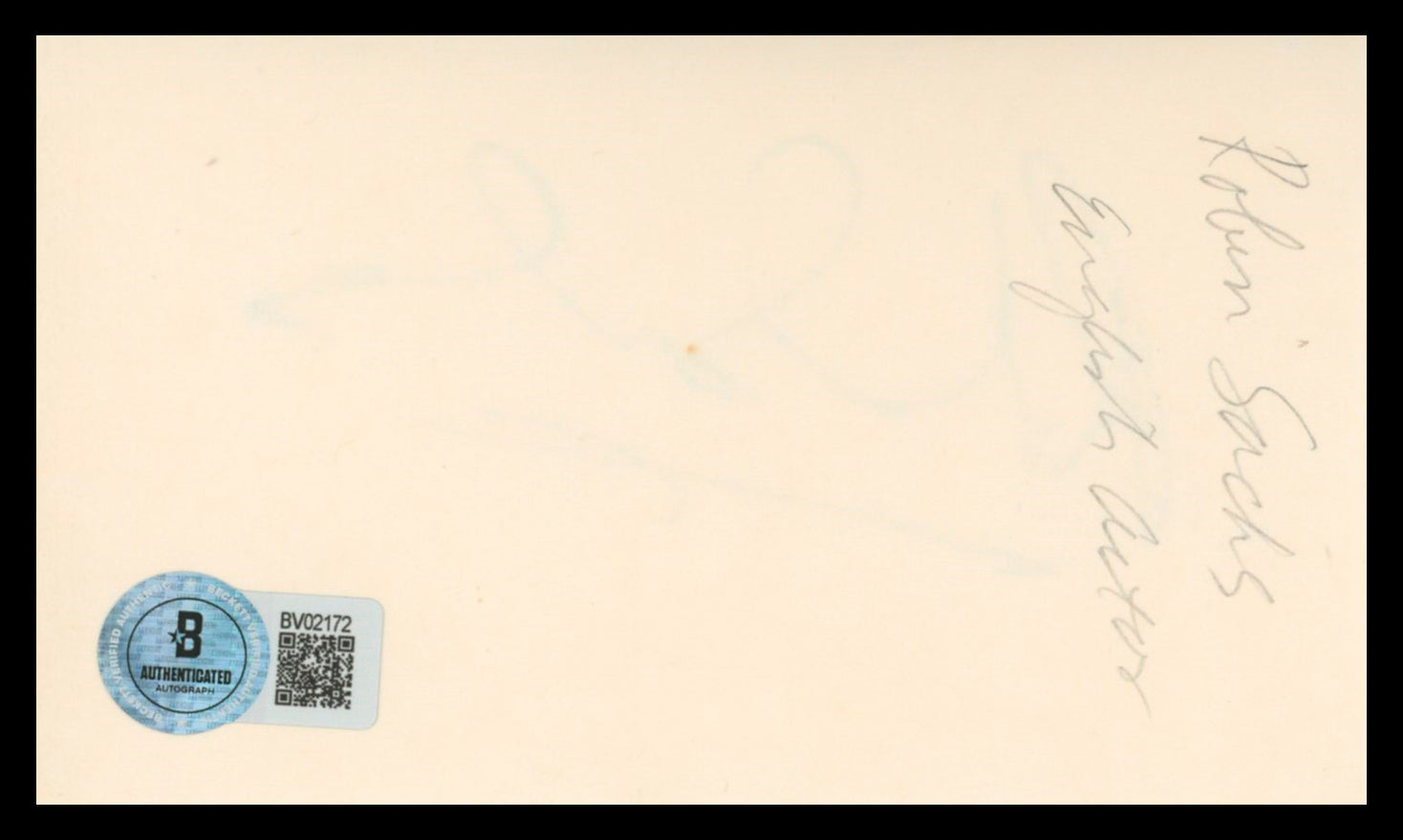 Robin Sachs Buffy the Vampire Slayer Signed 3x5 Index Card BAS #BV02172