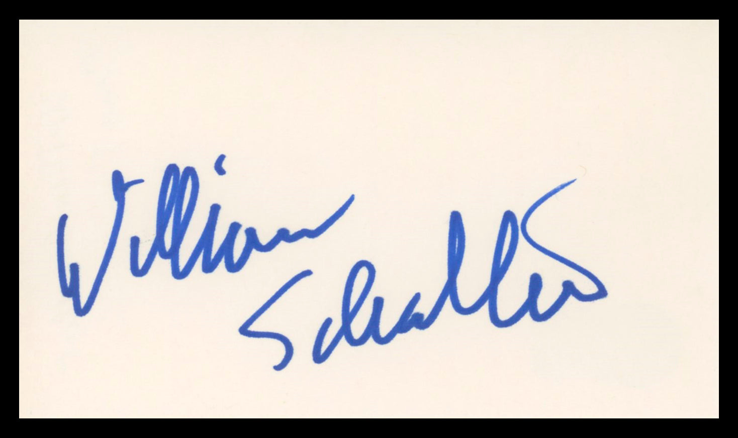 William Schallert Patty Duke Show Authentic Signed 3x5 Index Card BAS #BV02173