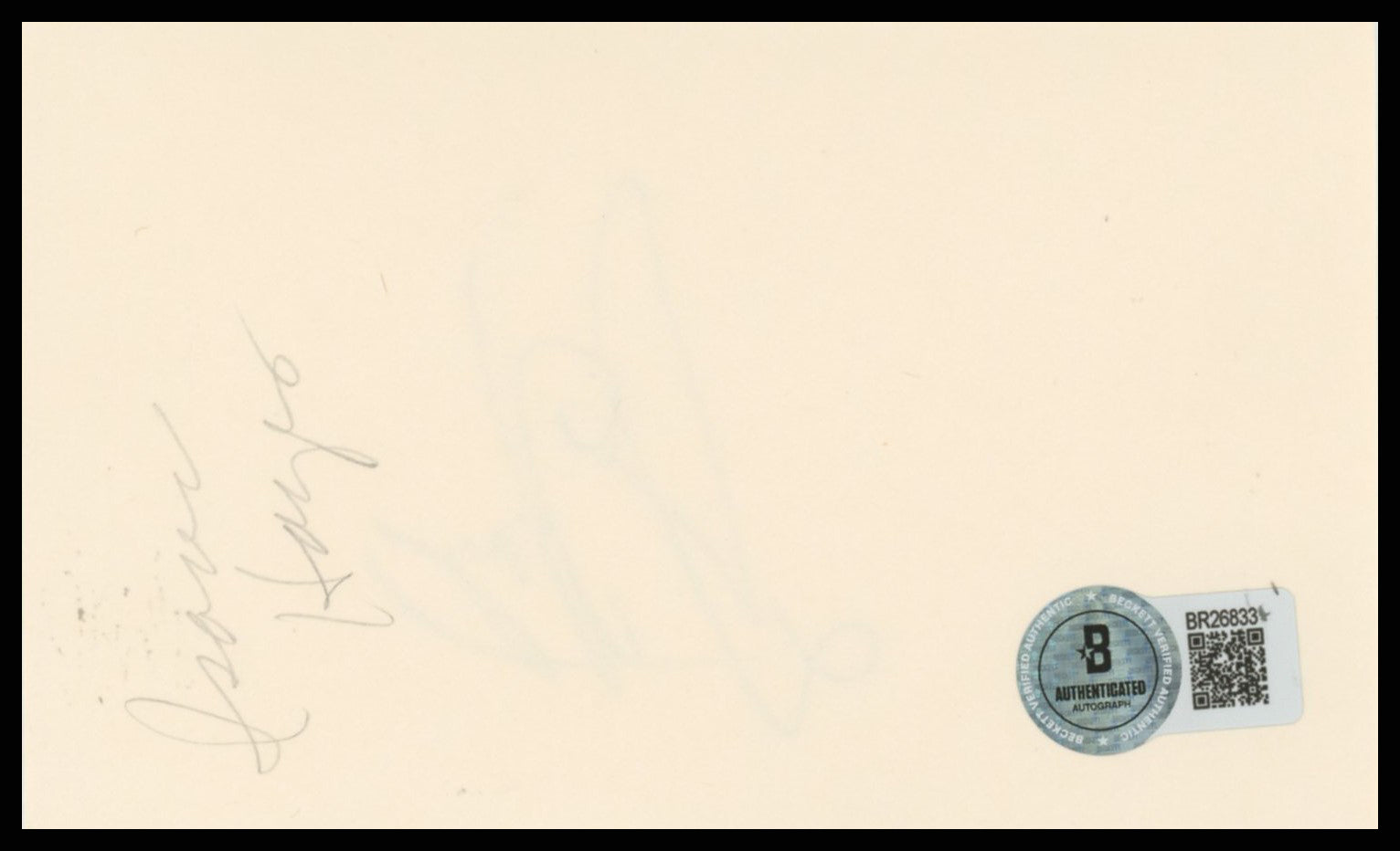 Isaac Hayes South Park Authentic Signed 3x5 Index Card Autographed BAS #BR26833