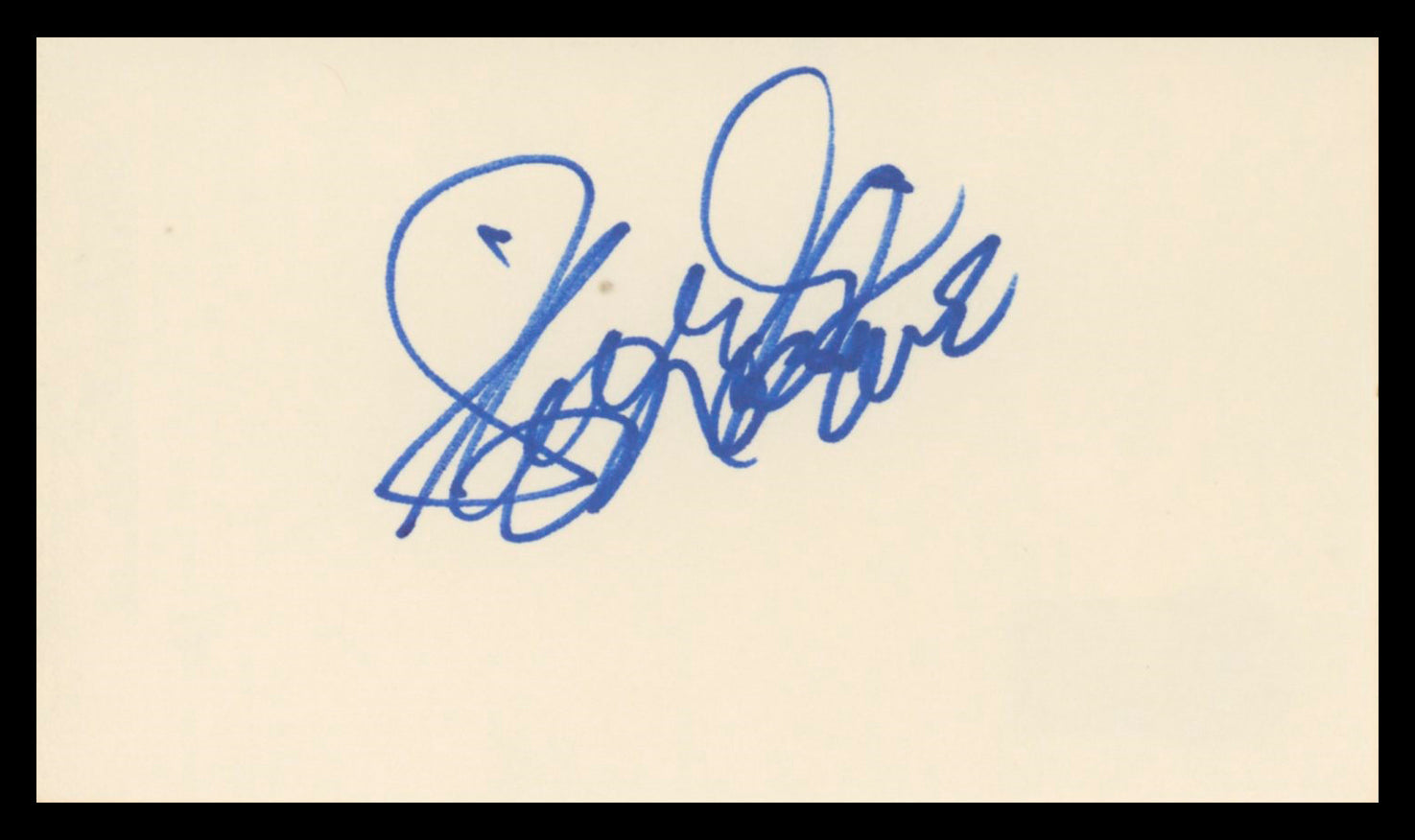 Shirley MacLaine Terms of Endearment Signed 3x5 Index Card BAS #BV02174