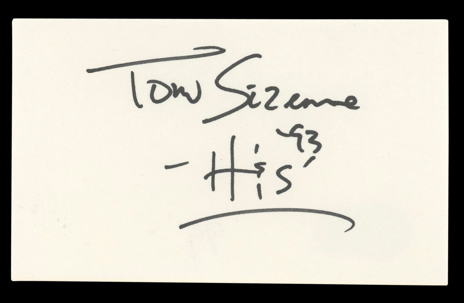 Tom Sizemore Saving Private Ryan Authentic Signed 3x5 Index Card BAS #BL98468