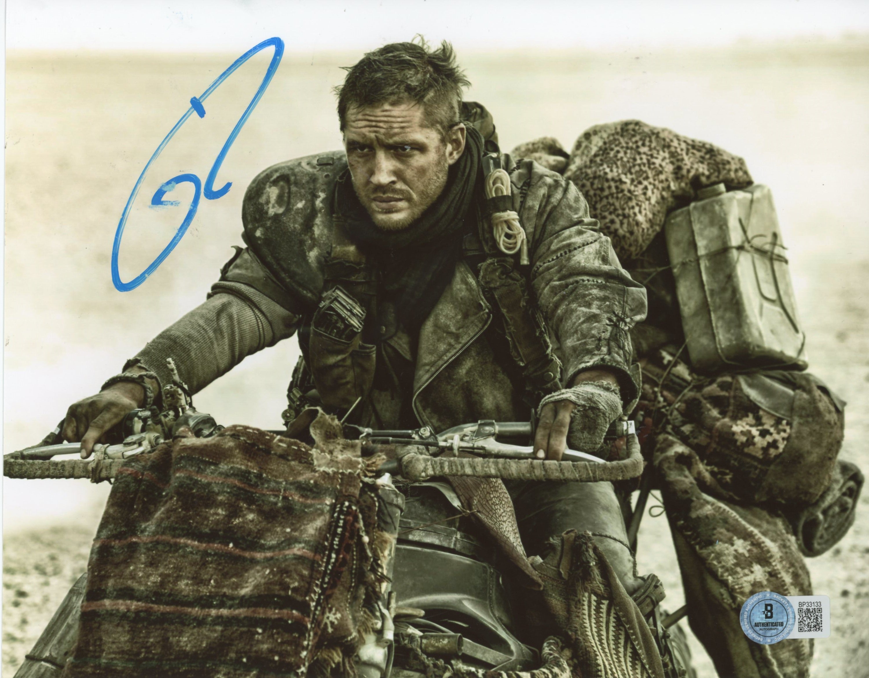 Tom Hardy Mad Max: Fury Road Authentic Signed 8x10 Photo BAS #BP33133
