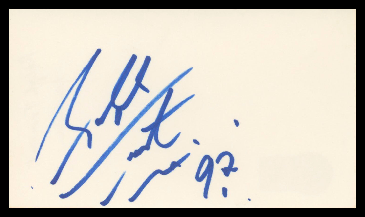 Ralph Tresvant New Edition "92" Authentic Signed 3x5 Index Card BAS #BV02178