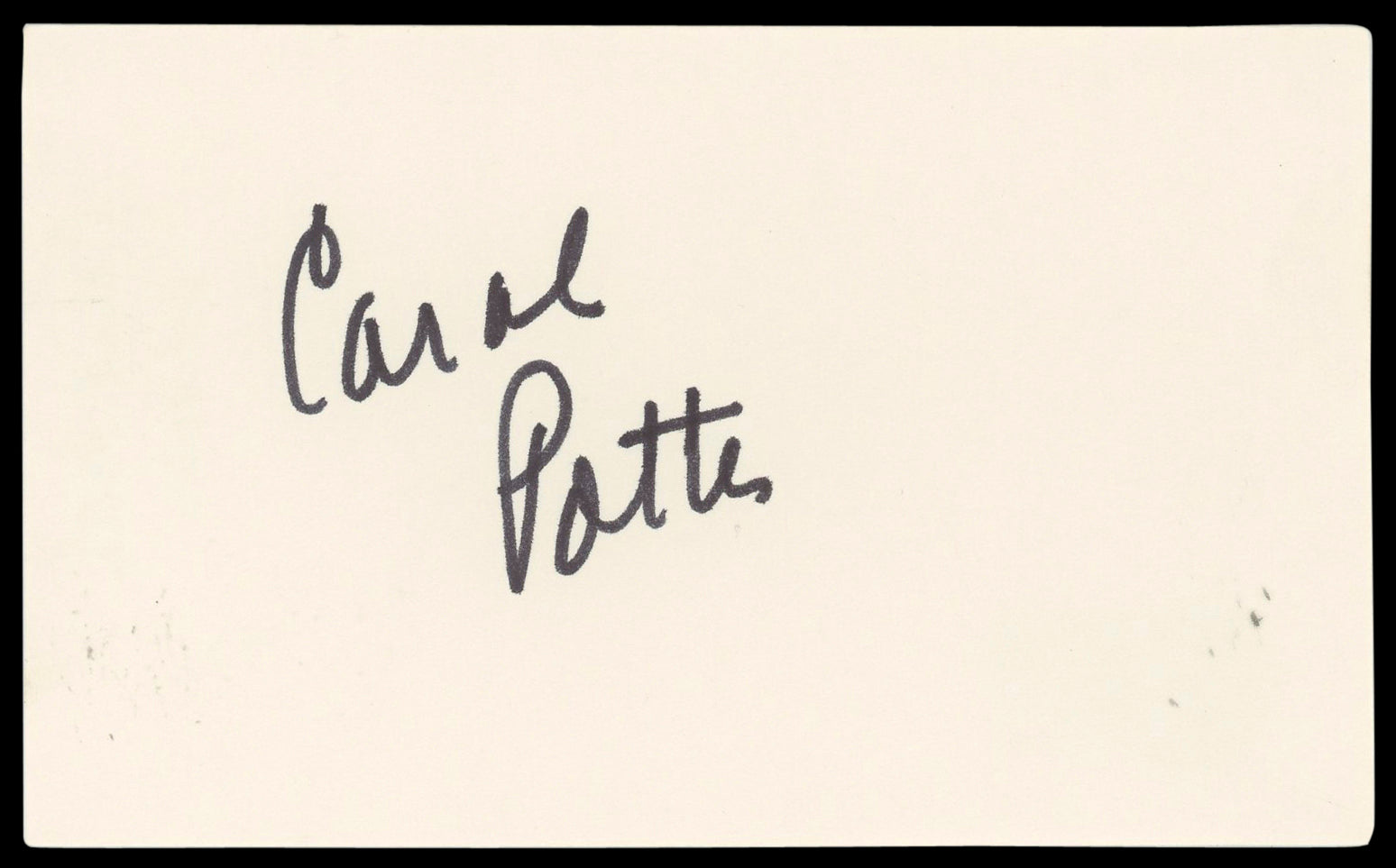 Carol Potter Beverly Hills, 90210 Authentic Signed 3x5 Index Card BAS #BN89197