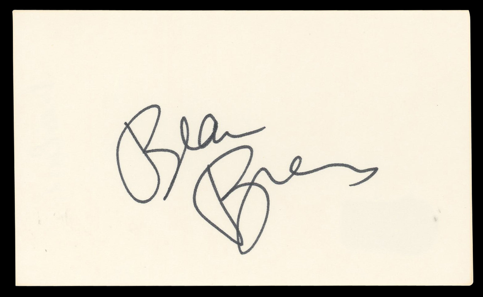 Beau Bridges Max Payne Authentic Signed 3x5 Index Card Autographed BAS #BN06405
