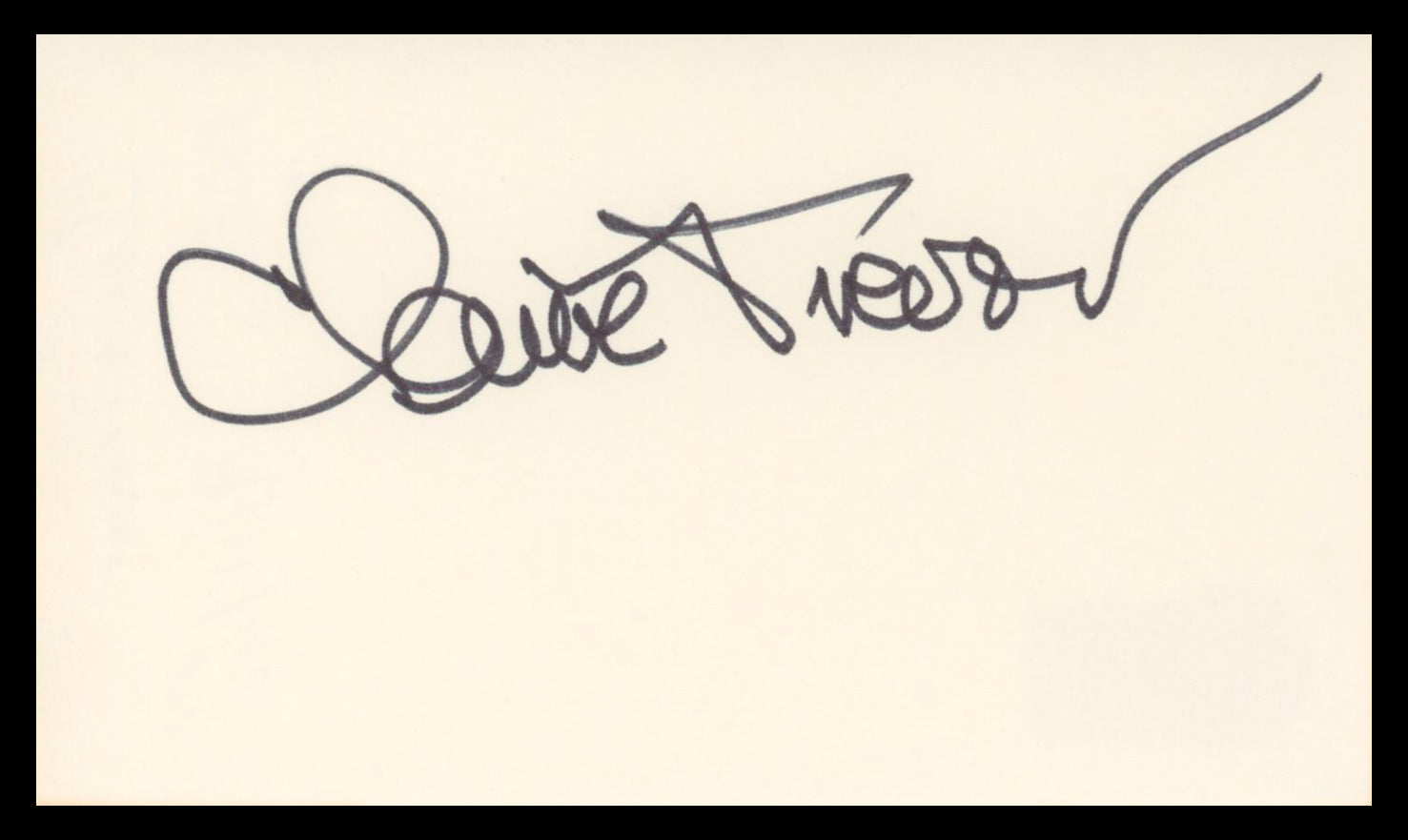 Claire Trevor Key Largo Authentic Signed 3x5 Index Card Autographed BAS #BV02179