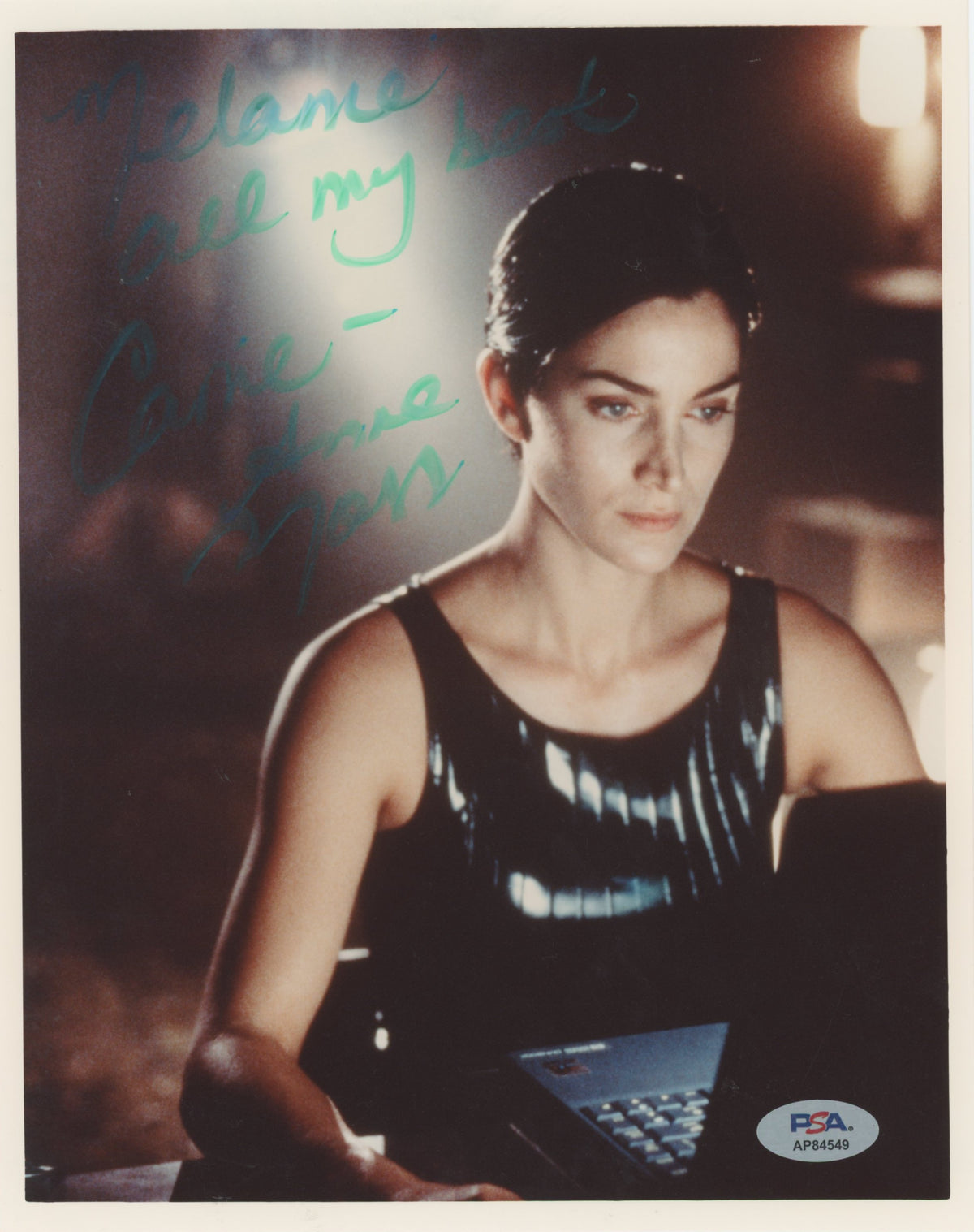 Carrie-Anne Moss The Matrix "My Best" Authentic Signed 8x10 Photo PSA #AP84549