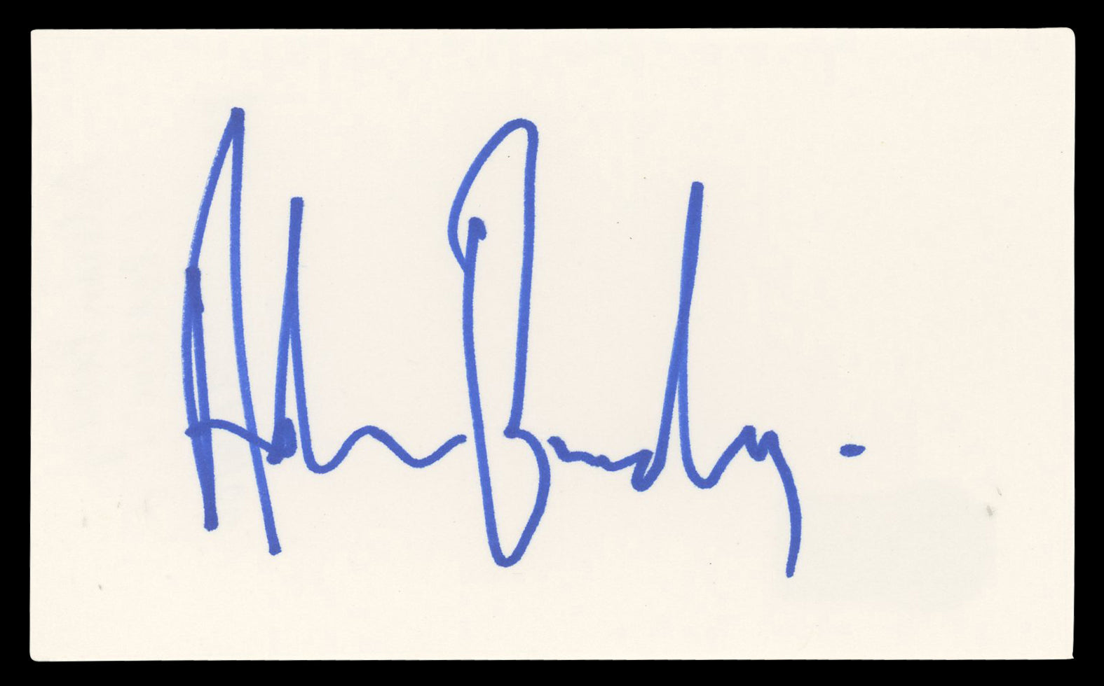 Adrien Brody The Pianist Authentic Signed 3x5 Index Card BAS #BN06408