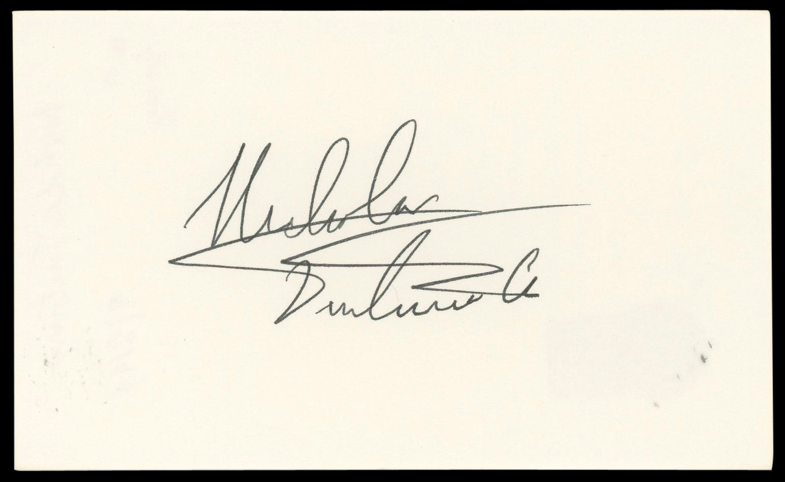 Nicholas Turturro NYPD Blue Authentic Signed 3x5 Index Card BAS #BN89201