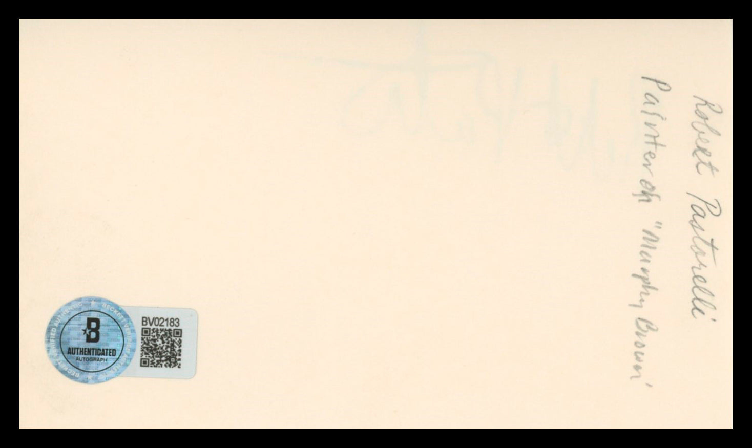 Robert Pastorelli Dances with Wolves Signed 3x5 Index Card BAS #BV02183