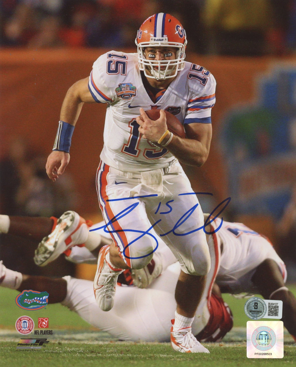Florida Tim Tebow Authentic Signed 8x10 Vertical Photo Autographed BAS #BU6417