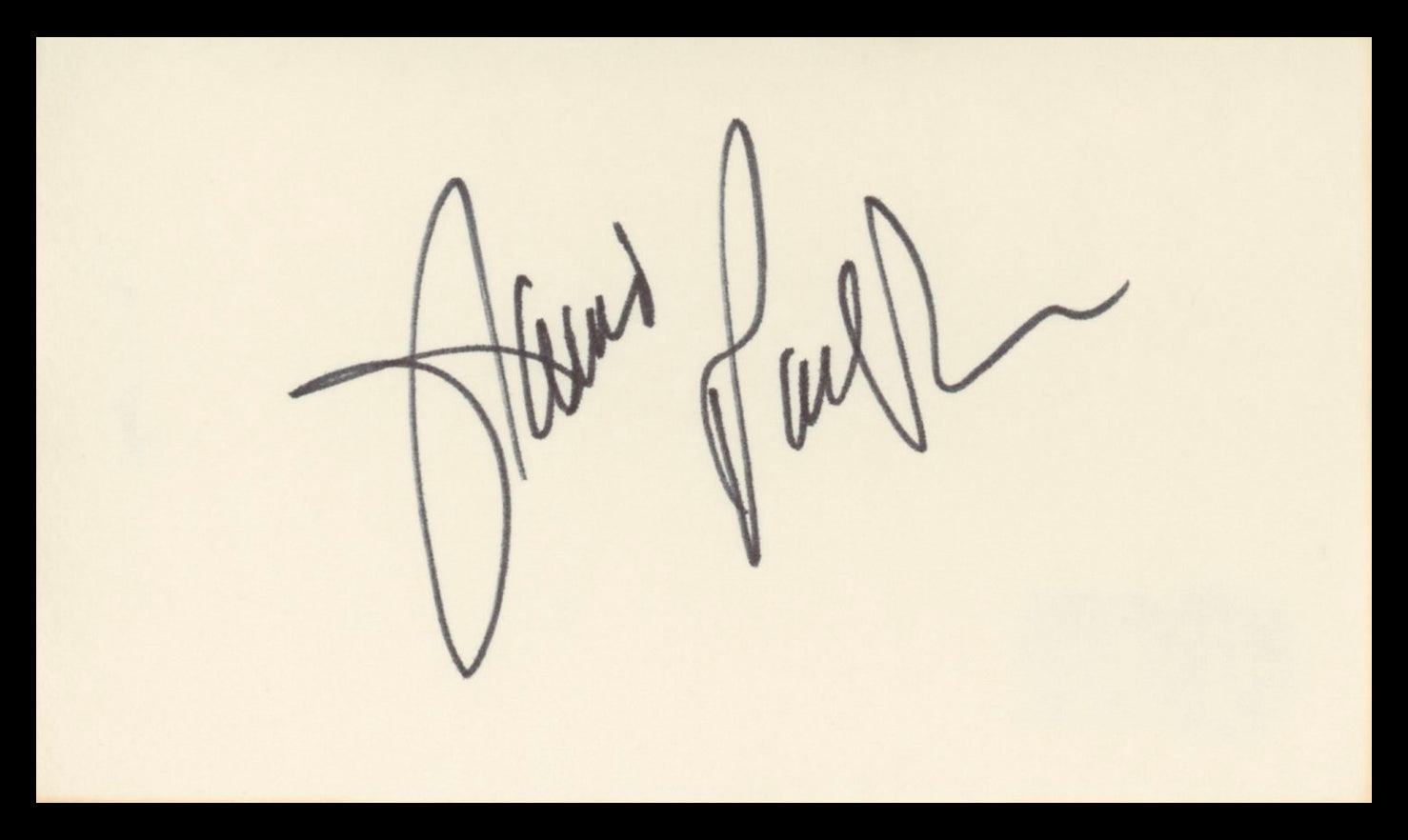 Janis Paige Silk Stockings Authentic Signed 3x5 Index Card BAS #BV02186