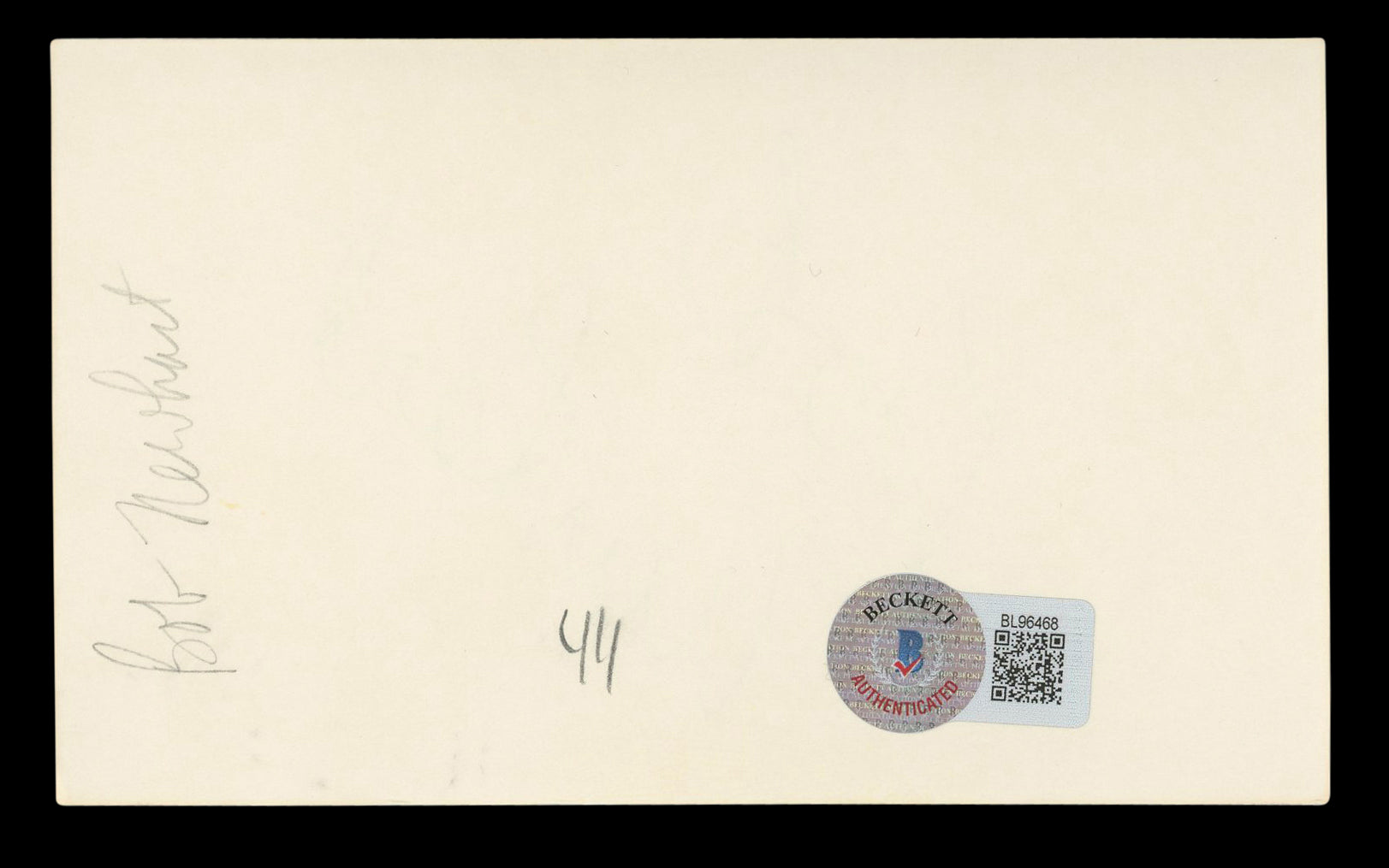 Bob Newhart The Big Bang Theory Authentic Signed 3x5 Index Card BAS #BL96468