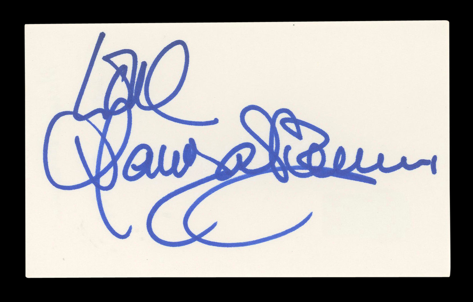 Marisa Berenson Cabaret "Love"  Signed 3x5 Index Card Autographed BAS #AD70208