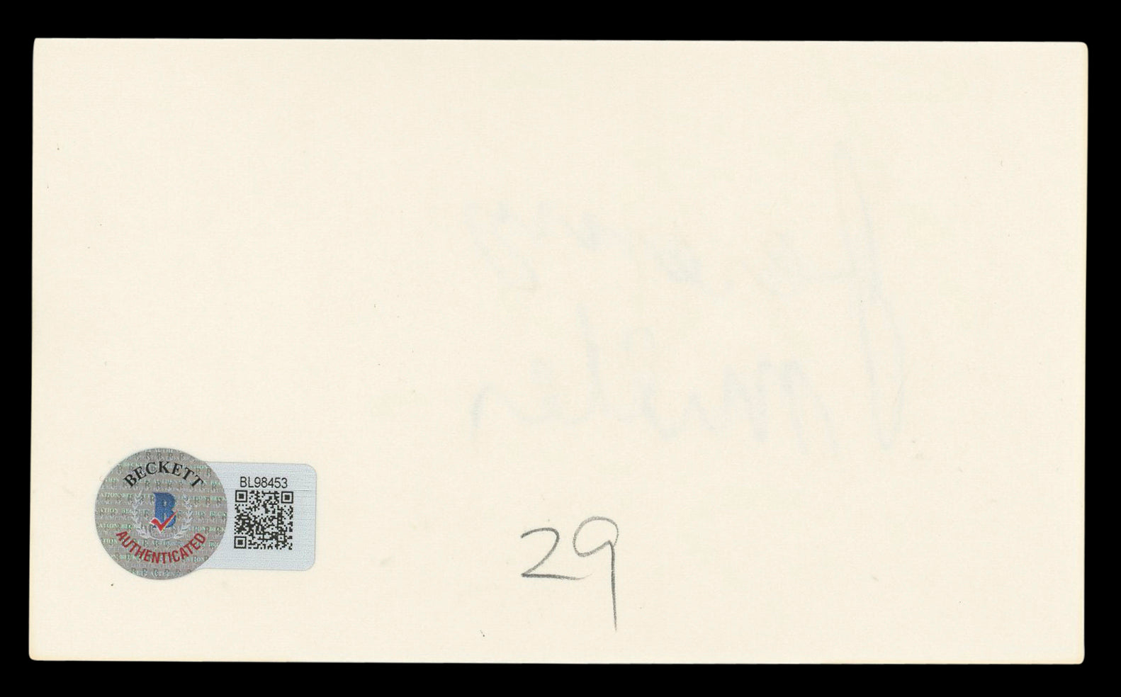 Jeremy Miller Growing Pains Authentic Signed 3x5 Index Card BAS #BL98453