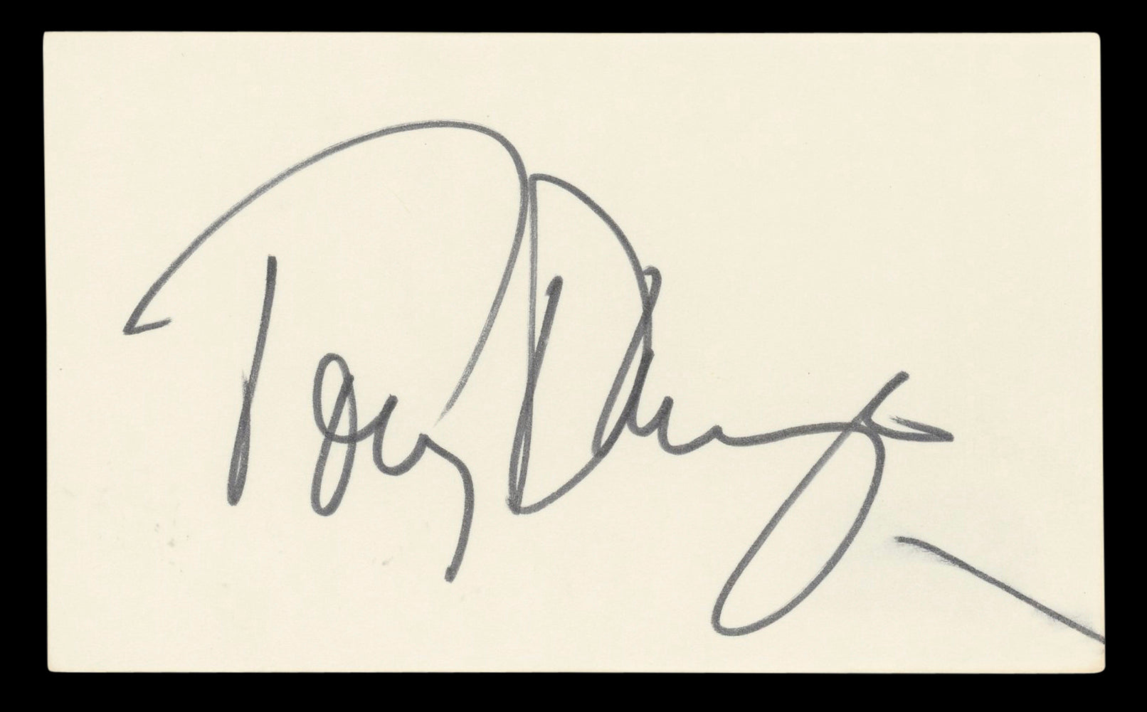 Tony Danza Who's the Boss? Authentic Signed 3x5 Index Card BAS #BL98451