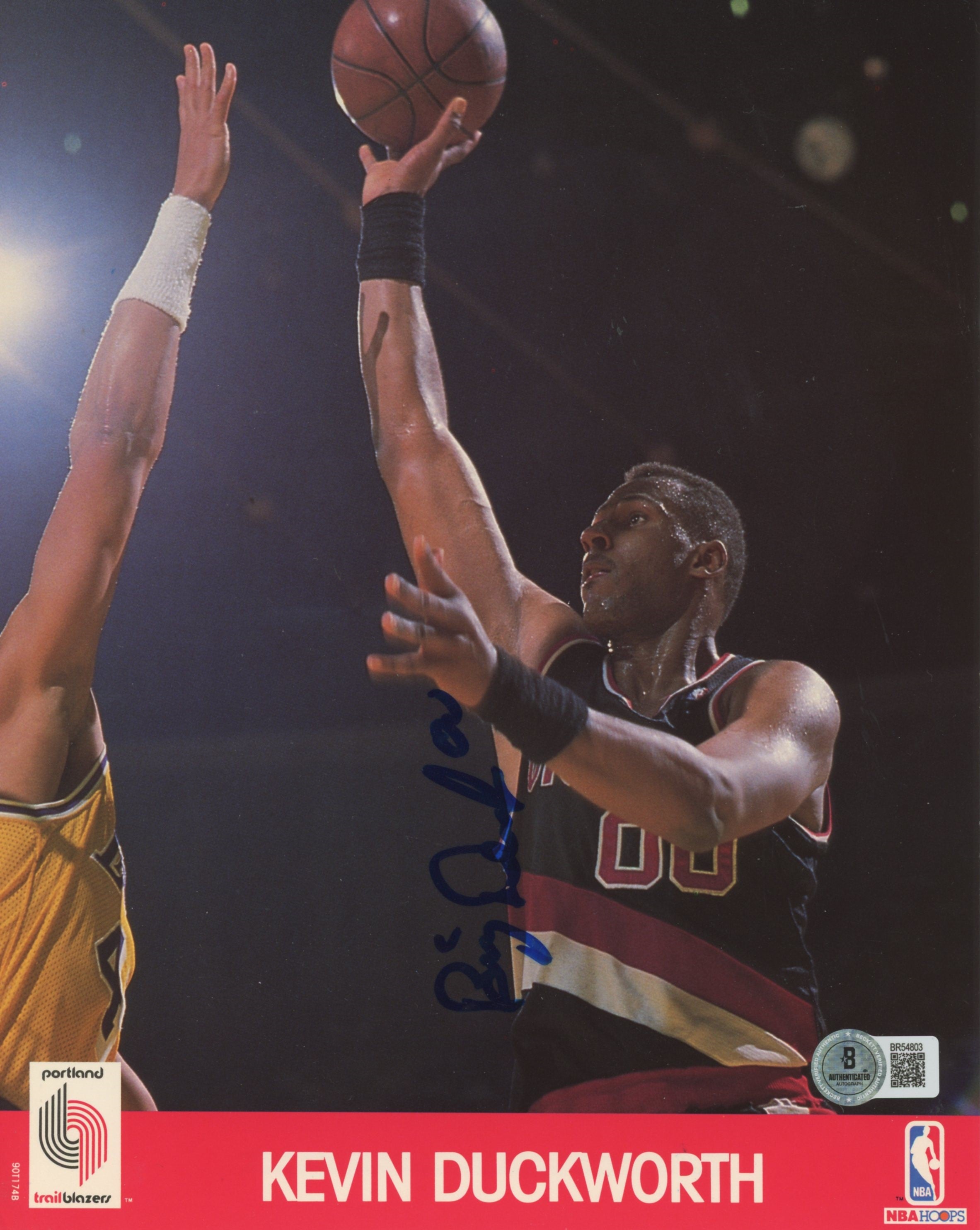 Blazers Kevin Duckworth Authentic Signed 8x10 Photo Autographed BAS #BR54803