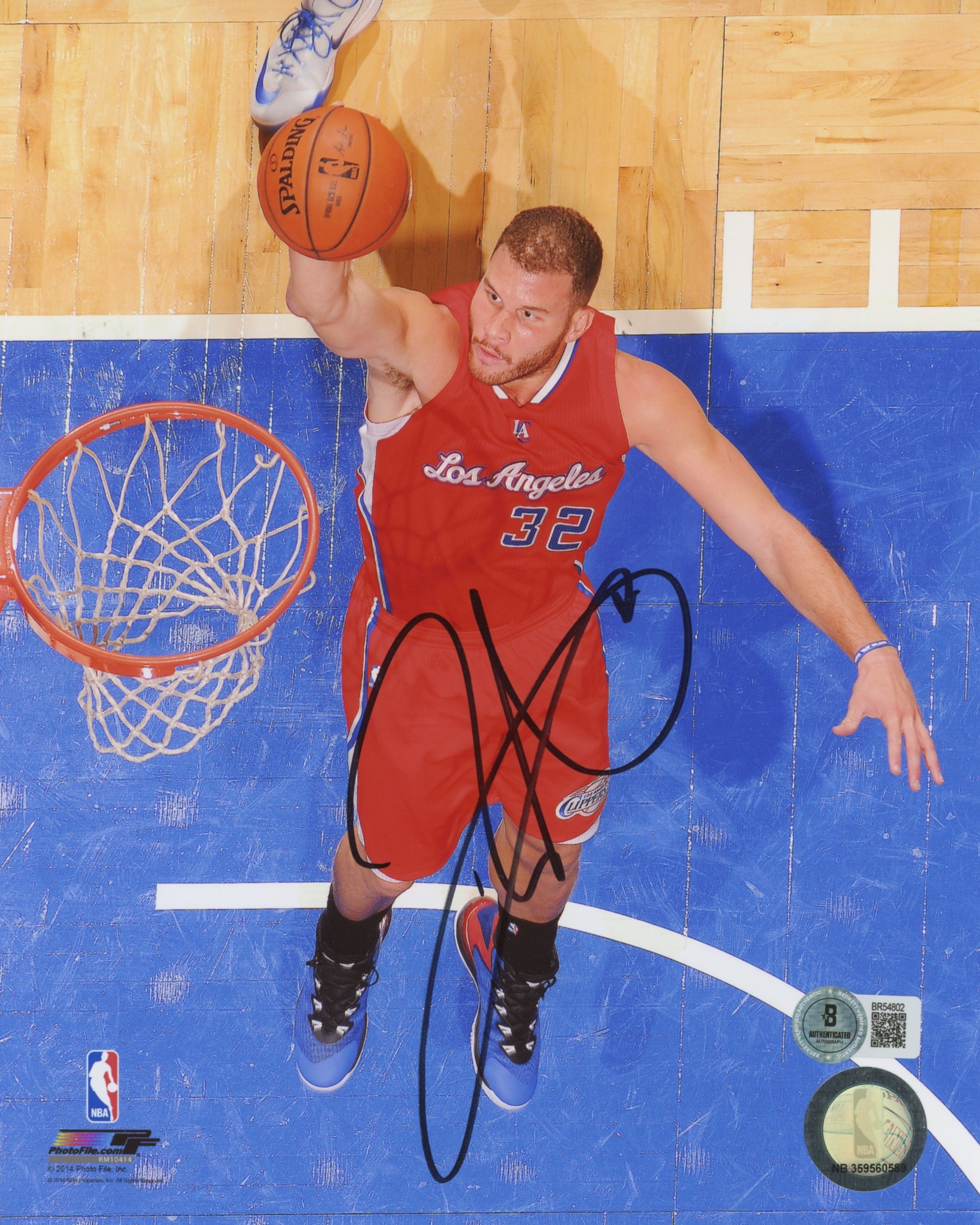 Clippers Blake Griffin Authentic Signed 8x10 Photo Autographed BAS #BR54802