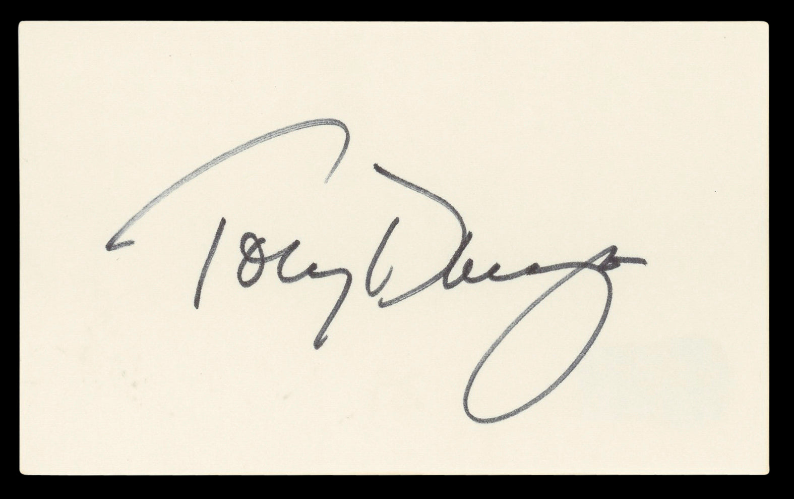 Tony Danza Who's the Boss? Authentic Signed 3x5 Index Card BAS #BL98448