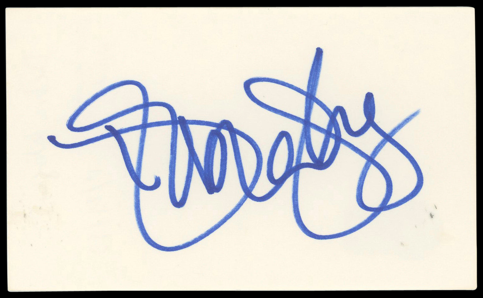 Debra Winger Terms of Endearment Authentic Signed 3x5 Index Card BAS #BN89214