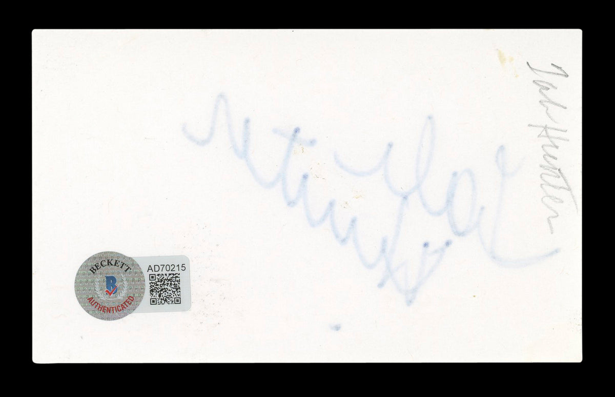 Tab Hunter Damn Yankees Authentic Signed 3x5 Index Card Autographed BAS #AD70215