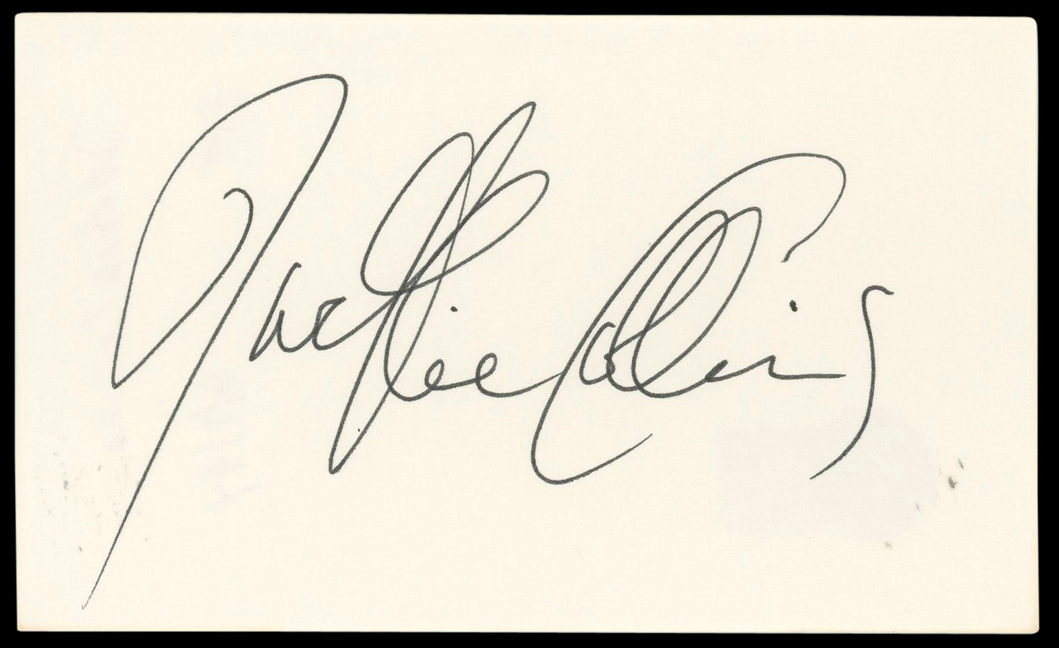 Jackie Collins The Stud Authentic Signed 3x5 Index Card Autographed BAS #BN89216