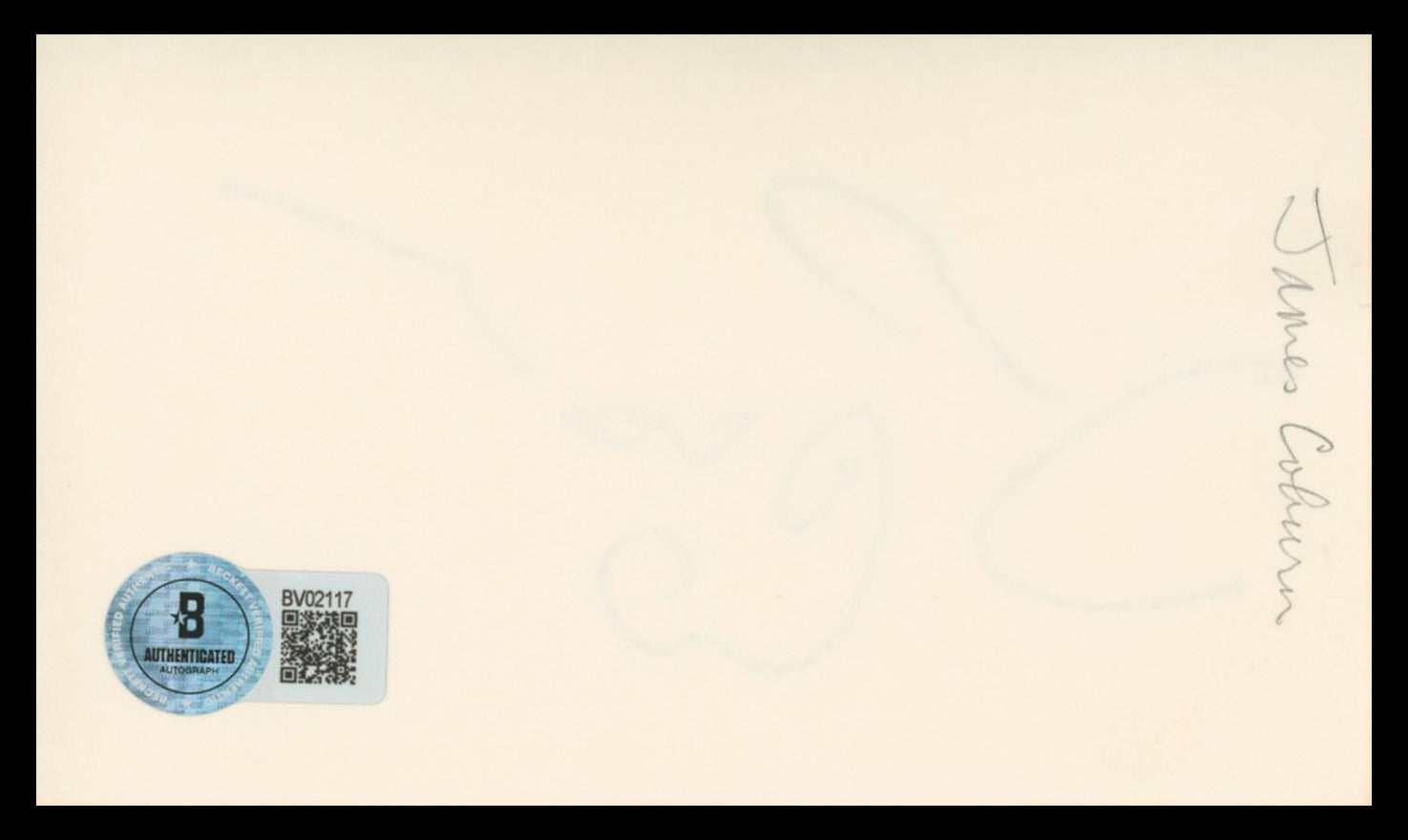 James Coburn Affliction Authentic Signed 3x5 Index Card Autographed BAS #BV02117