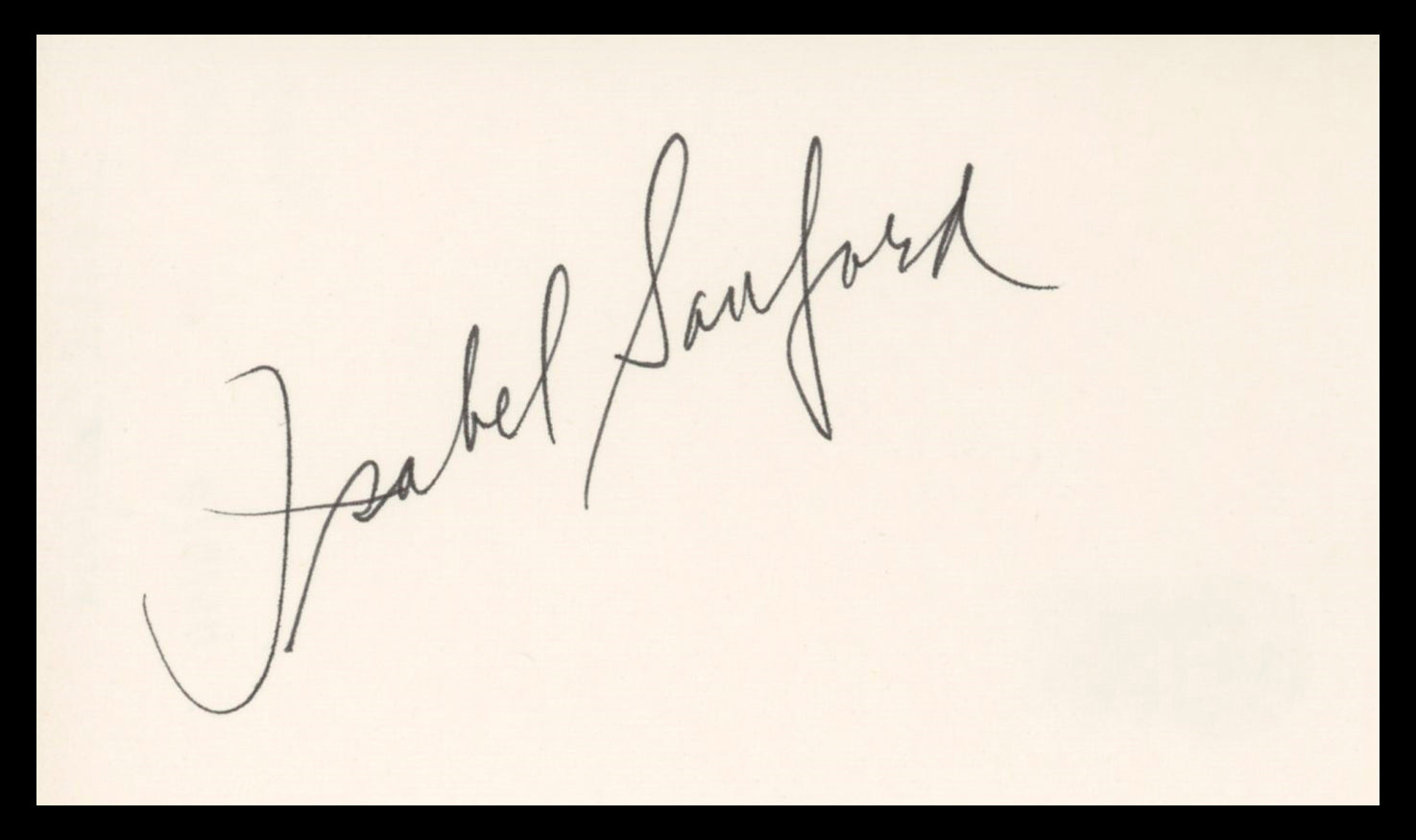 Isabel Sanford The Jeffersons Authentic Signed 3x5 Index Card BAS #BV02119