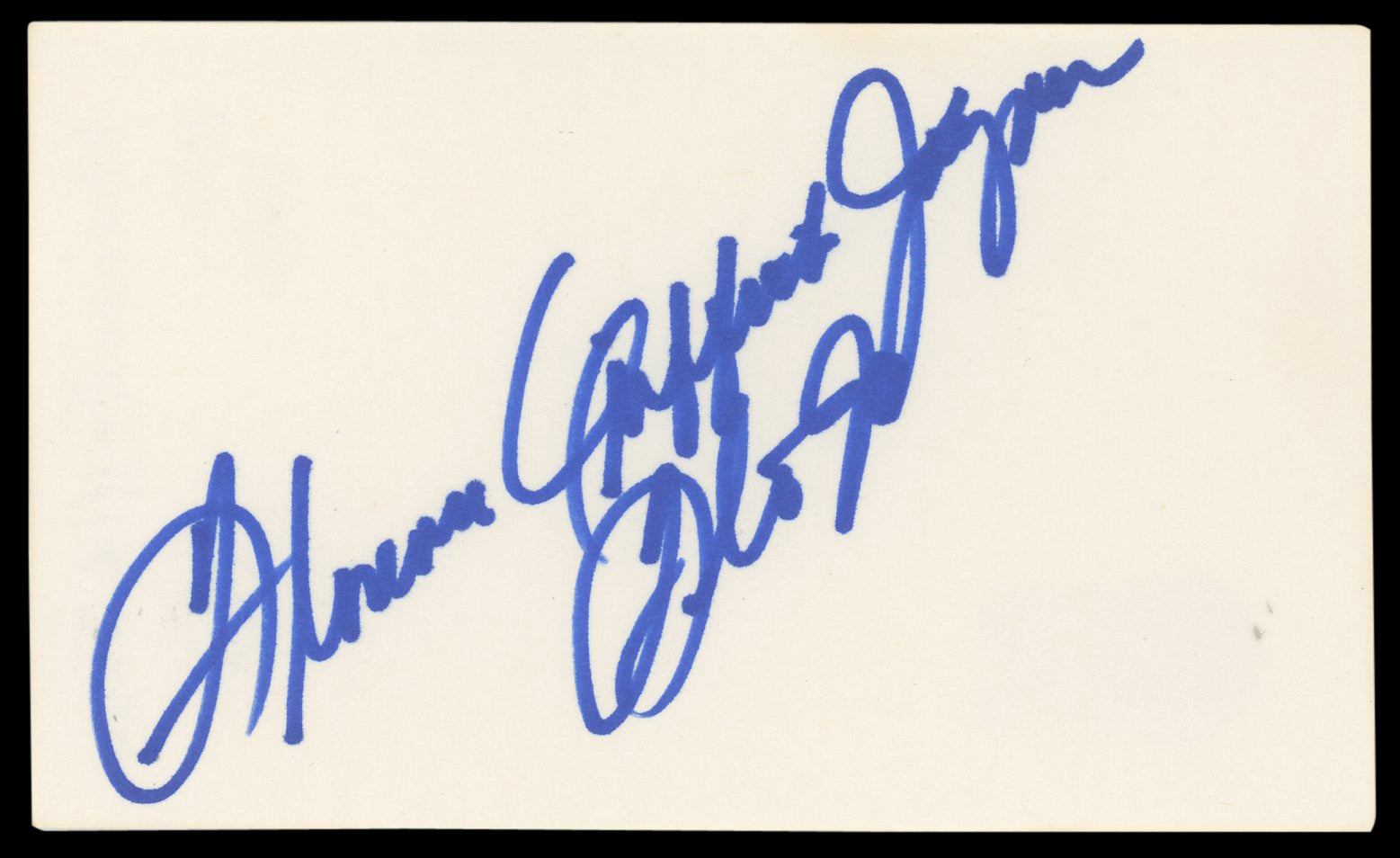 Florence Griffith Joyner Olympics Authentic Signed 3x5 Index Card BAS #BN06428