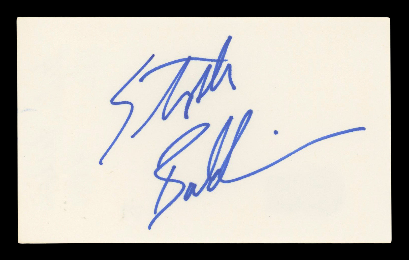 Stephen Baldwin The Usual Suspects Authentic Signed 3x5 Index Card BAS #BL96483