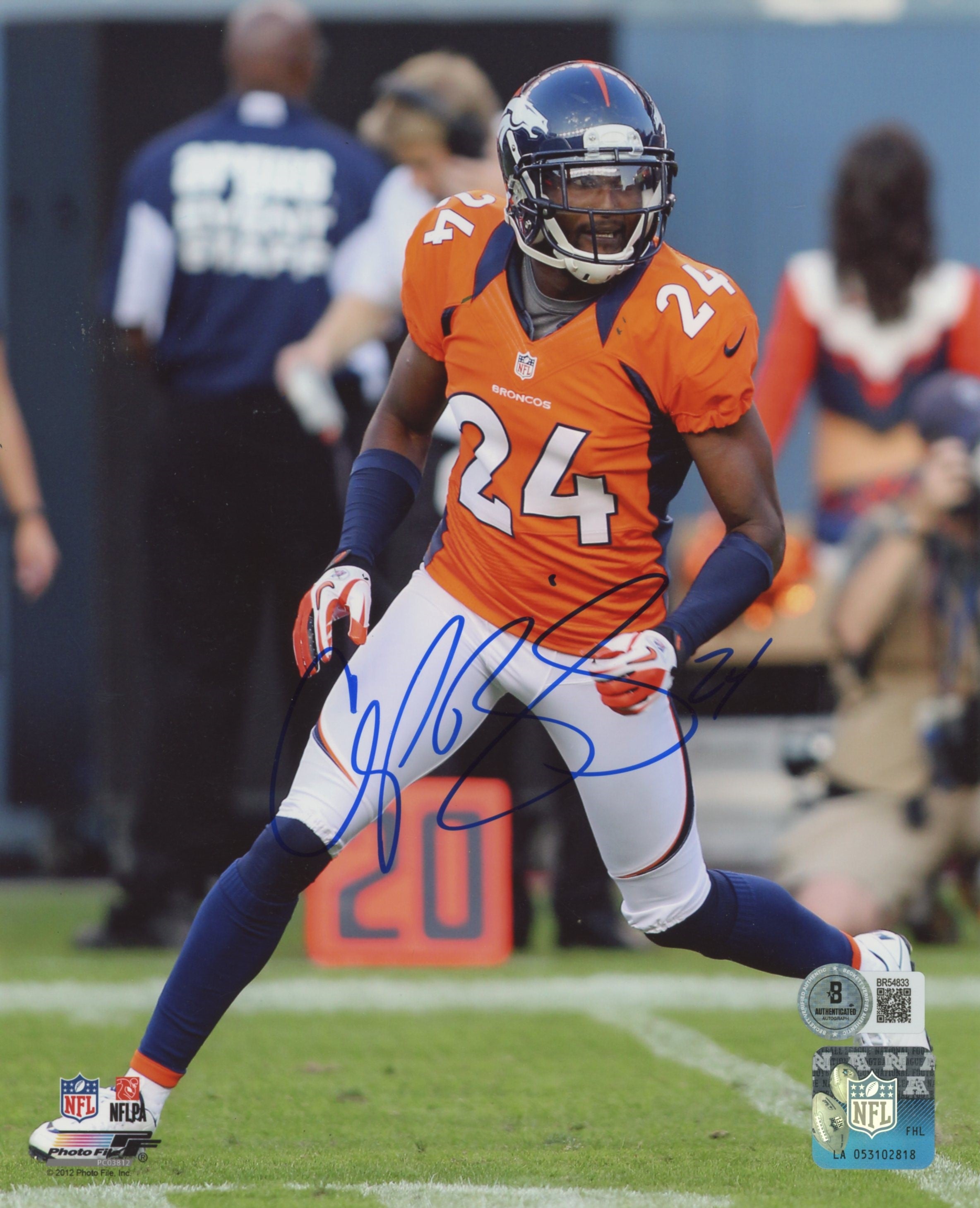 Broncos Champ Bailey Authentic Signed 8x10 Photo Autographed BAS #BR54833