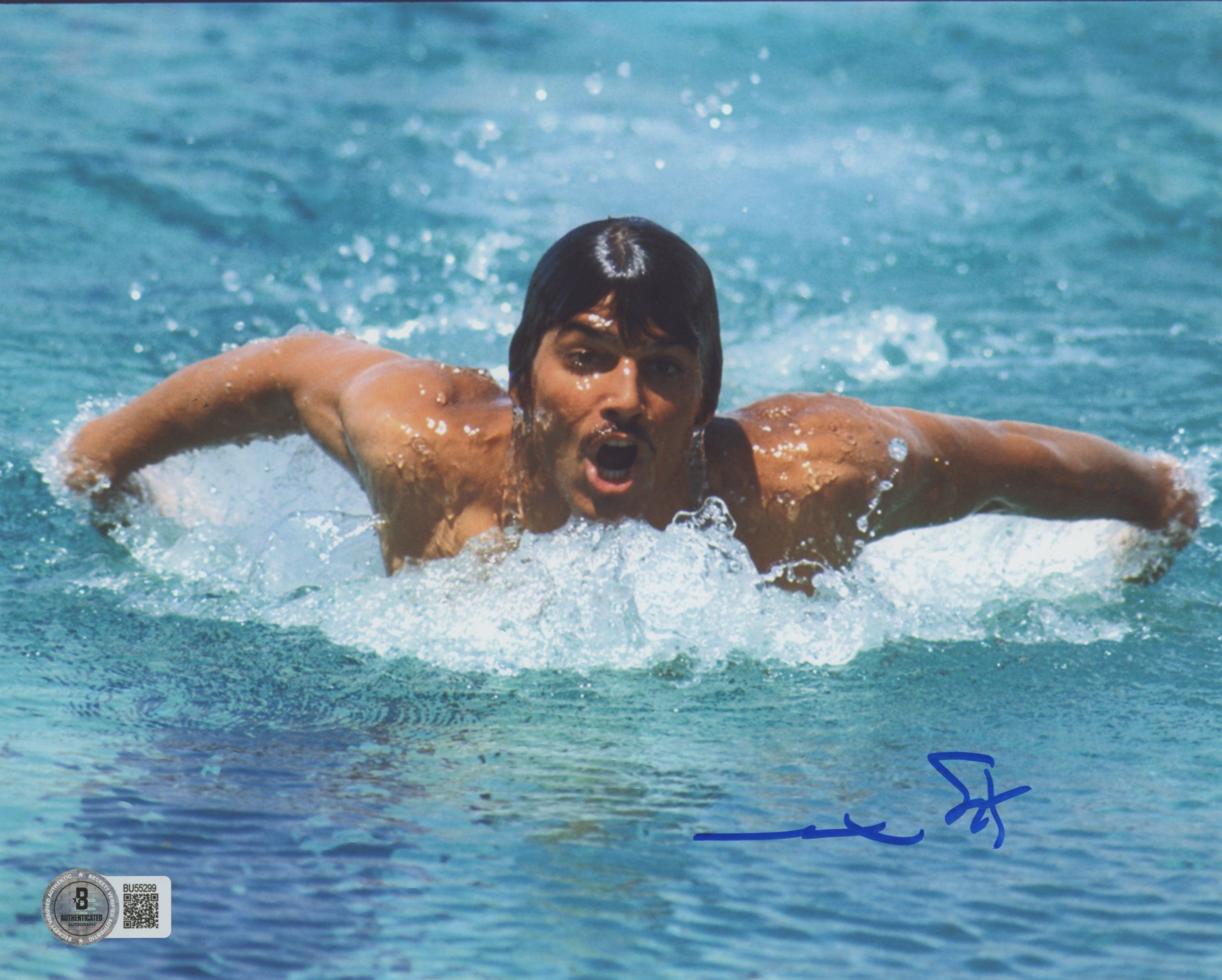 Mark Spitz Summer Olympics Authentic Signed 8x10 Horizontal Photo BAS 1