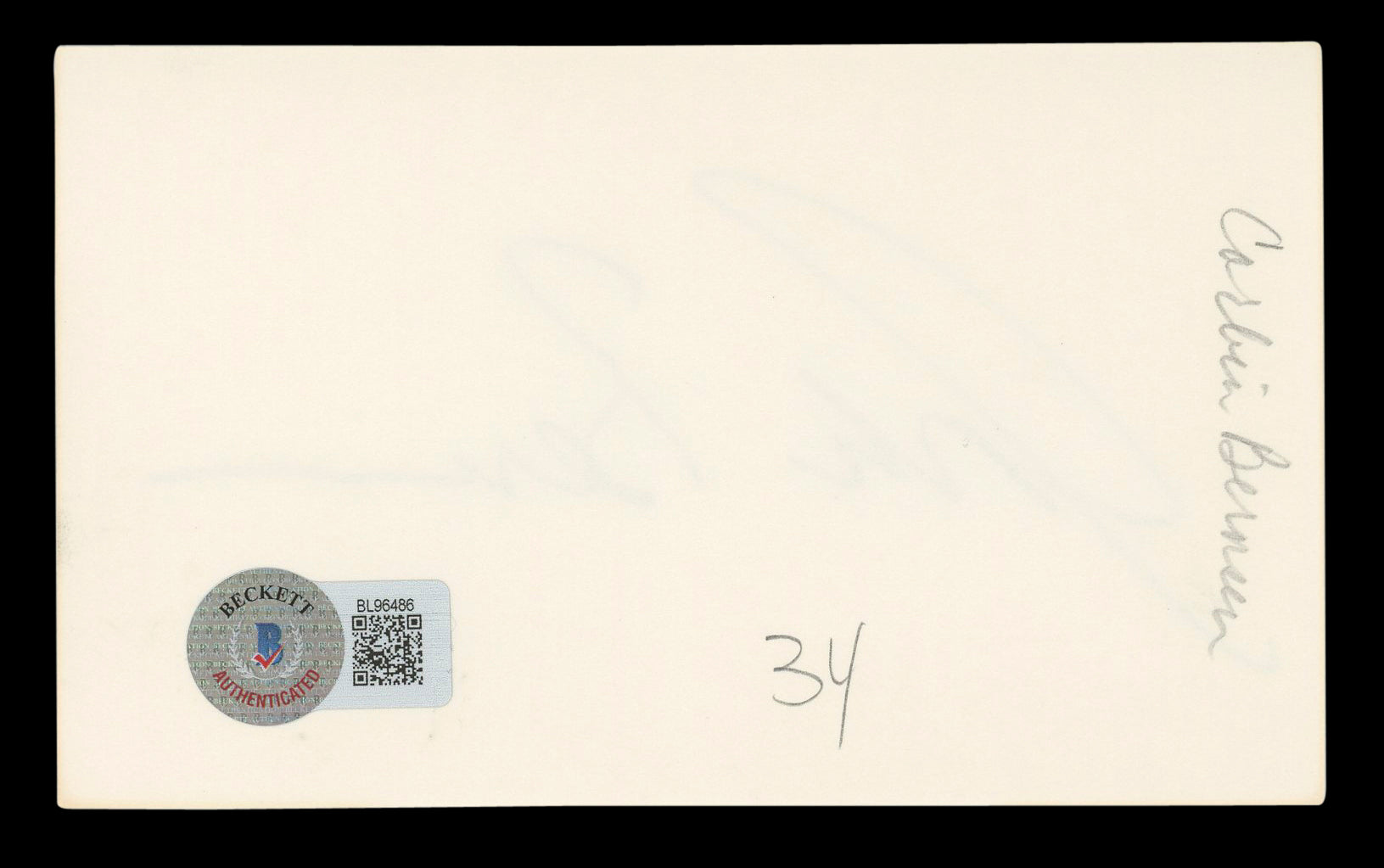 Corbin Bernsen L.A. Law Authentic Signed 3x5 Index Card Autographed BAS #BL96486