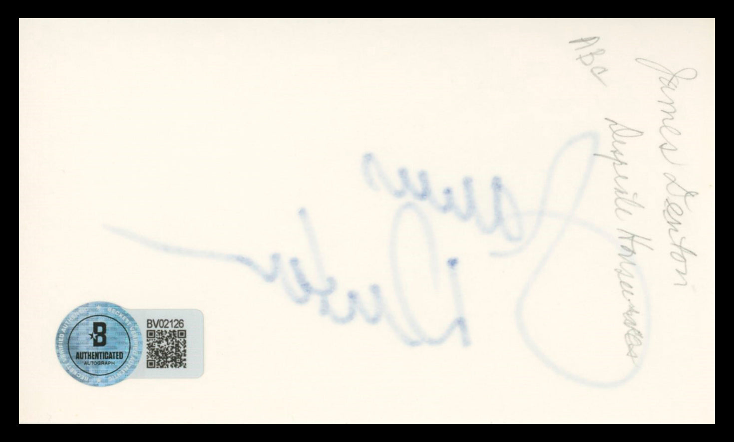 James Denton Desperate Housewives Authentic Signed 3x5 Index Card BAS #BV02126