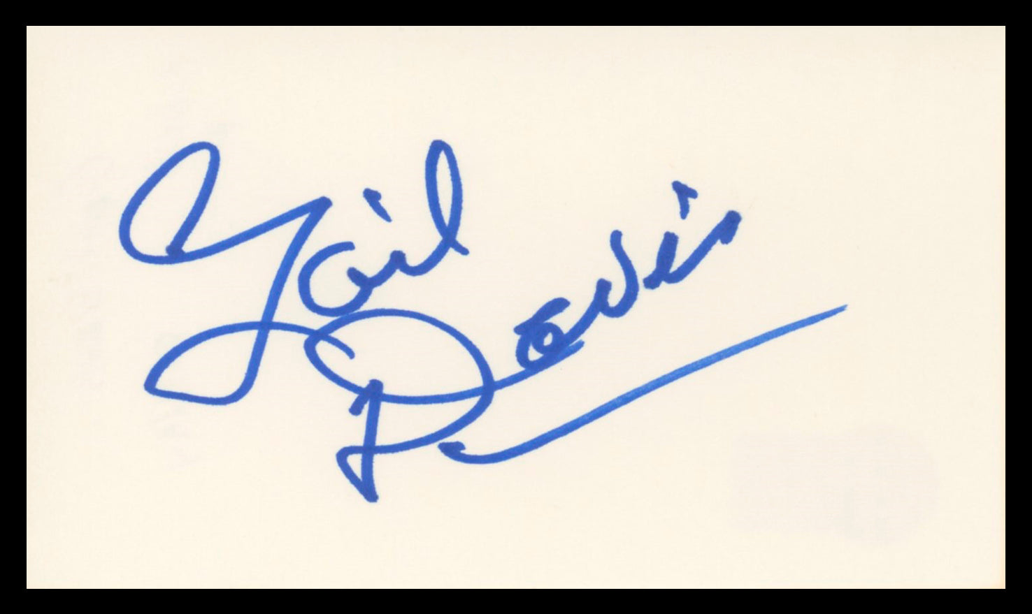 Gail Davis Annie Oakley Authentic Signed 3x5 Index Card Autographed BAS #BV02129