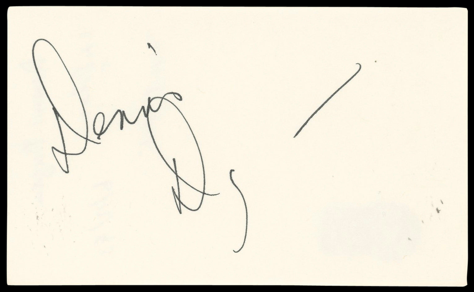 Dennis Dugan Happy Gilmore Authentic Signed 3x5 Index Card BAS #BN89228