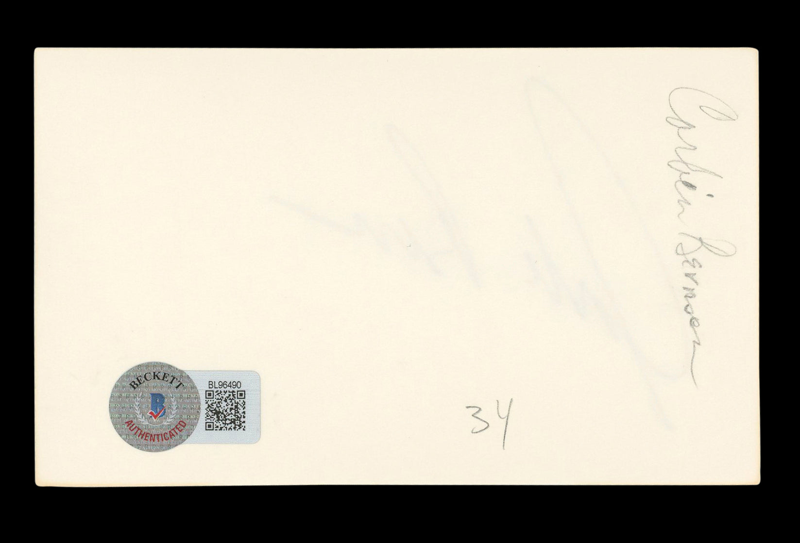 Corbin Bernsen L.A. Law Authentic Signed 3x5 Index Card Autographed BAS #BL96490
