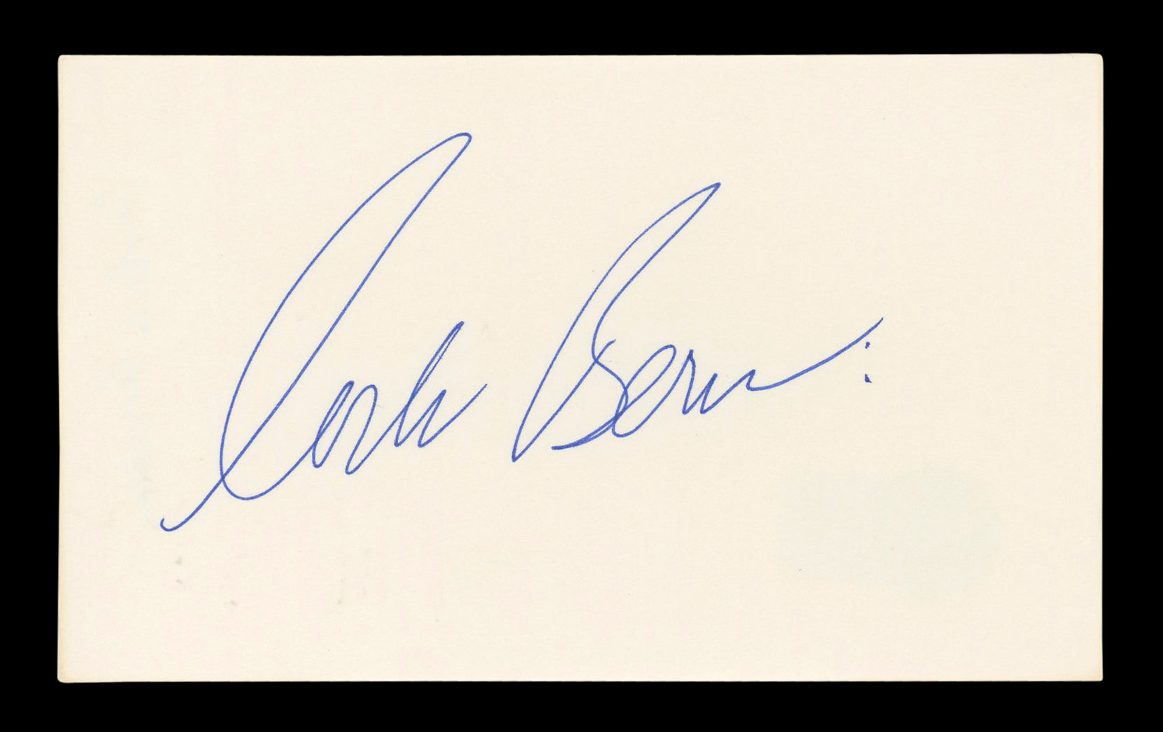 Corbin Bernsen Major League Authentic Signed 3x5 Index Card BAS #BL96491