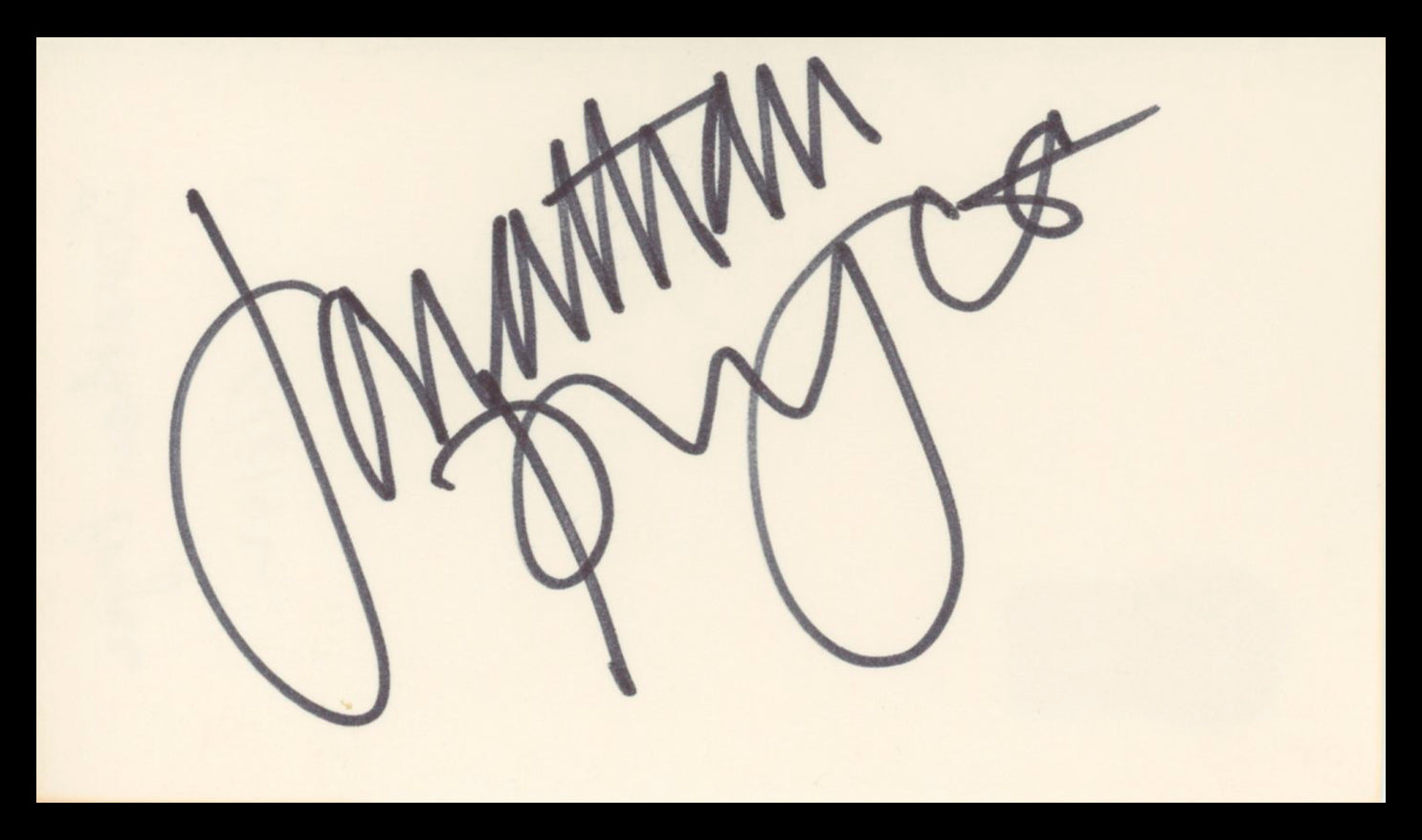 Jonathan Pryce The Two Popes Authentic Signed 3x5 Index Card BAS #BV02134