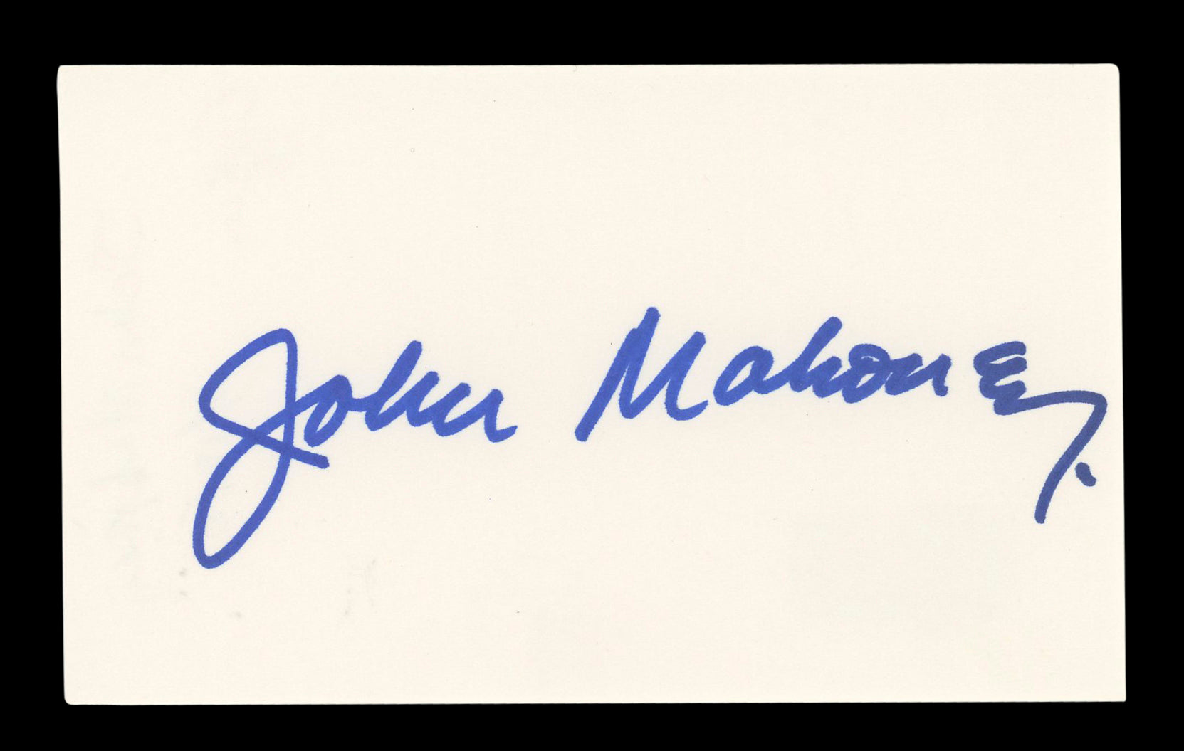 John Mahoney Frasier Authentic Signed 3x5 Index Card BAS #BL96495